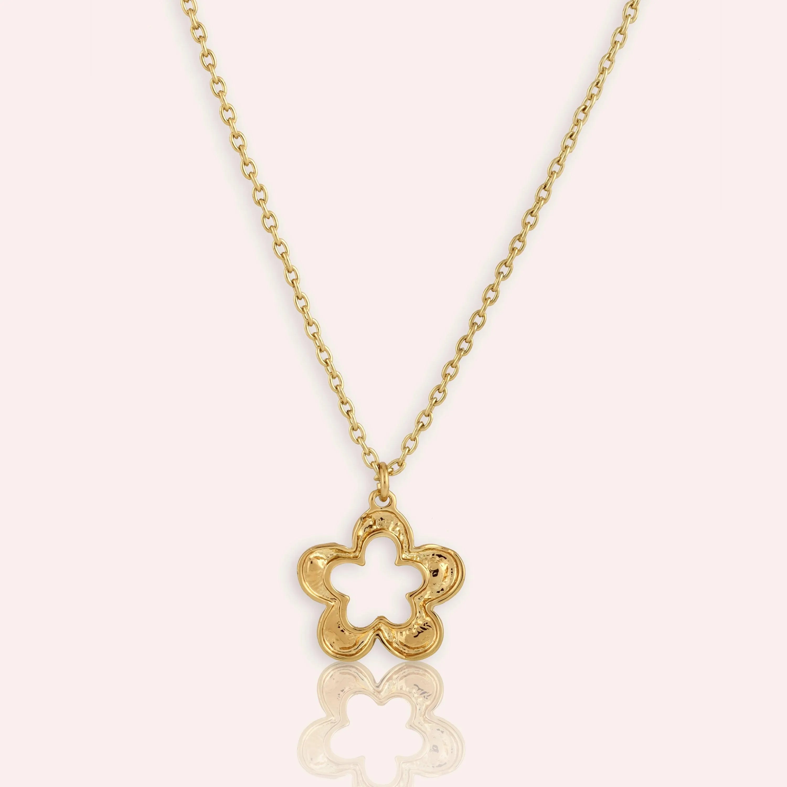 TFC Daisy Gold Plated Pendant Necklace-Enhance your elegance with our collection of gold-plated necklaces for women. Choose from stunning pendant necklaces, chic choker necklaces, and trendy layered necklaces. Our sleek and dainty designs are both affordable and anti-tarnish, ensuring lasting beauty. Enjoy the cheapest fashion jewellery, lightweight and stylish- only at The Fun Company