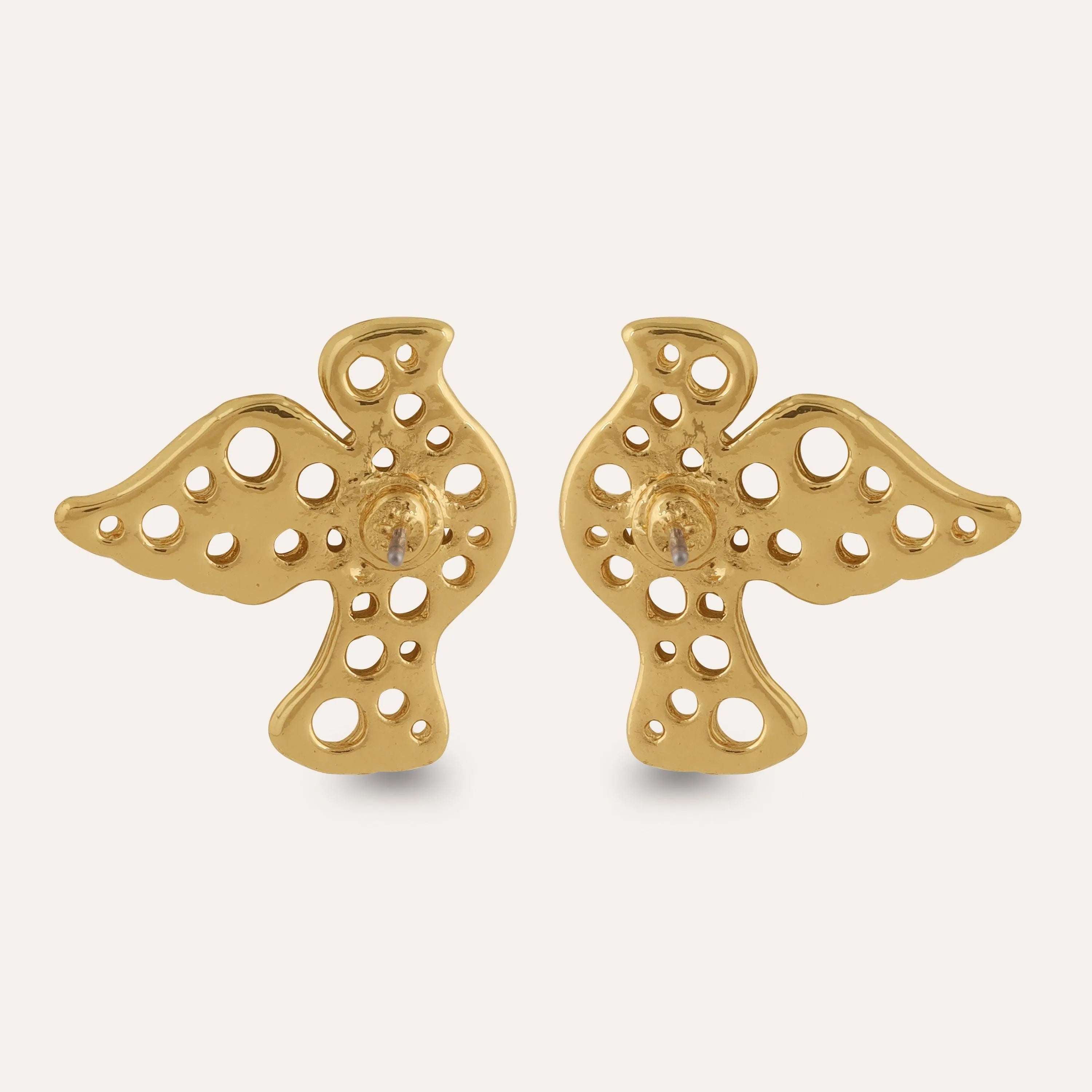 TFC Dovebird Gold Plated Stud Earrings-Discover daily wear gold earrings including stud earrings, hoop earrings, and pearl earrings, perfect as earrings for women and earrings for girls.Find the cheapest fashion jewellery which is anti-tarnis​h only at The Fun company