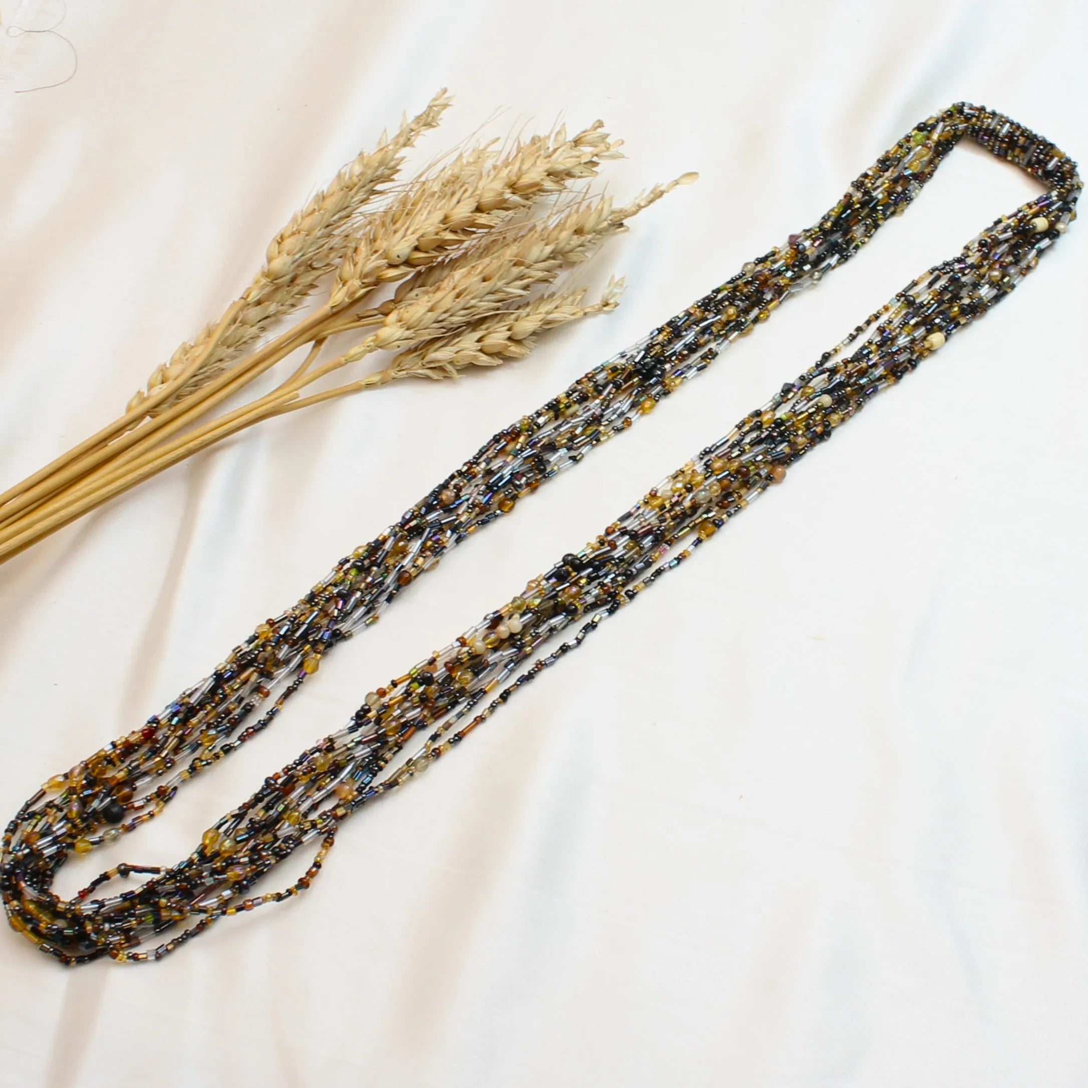 TFC Dust Beaded Long Necklace