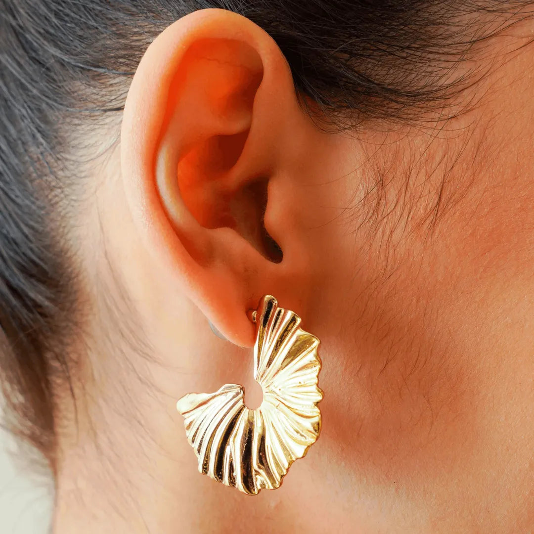 TFC Fanny Gold Plated Hoop Earrings