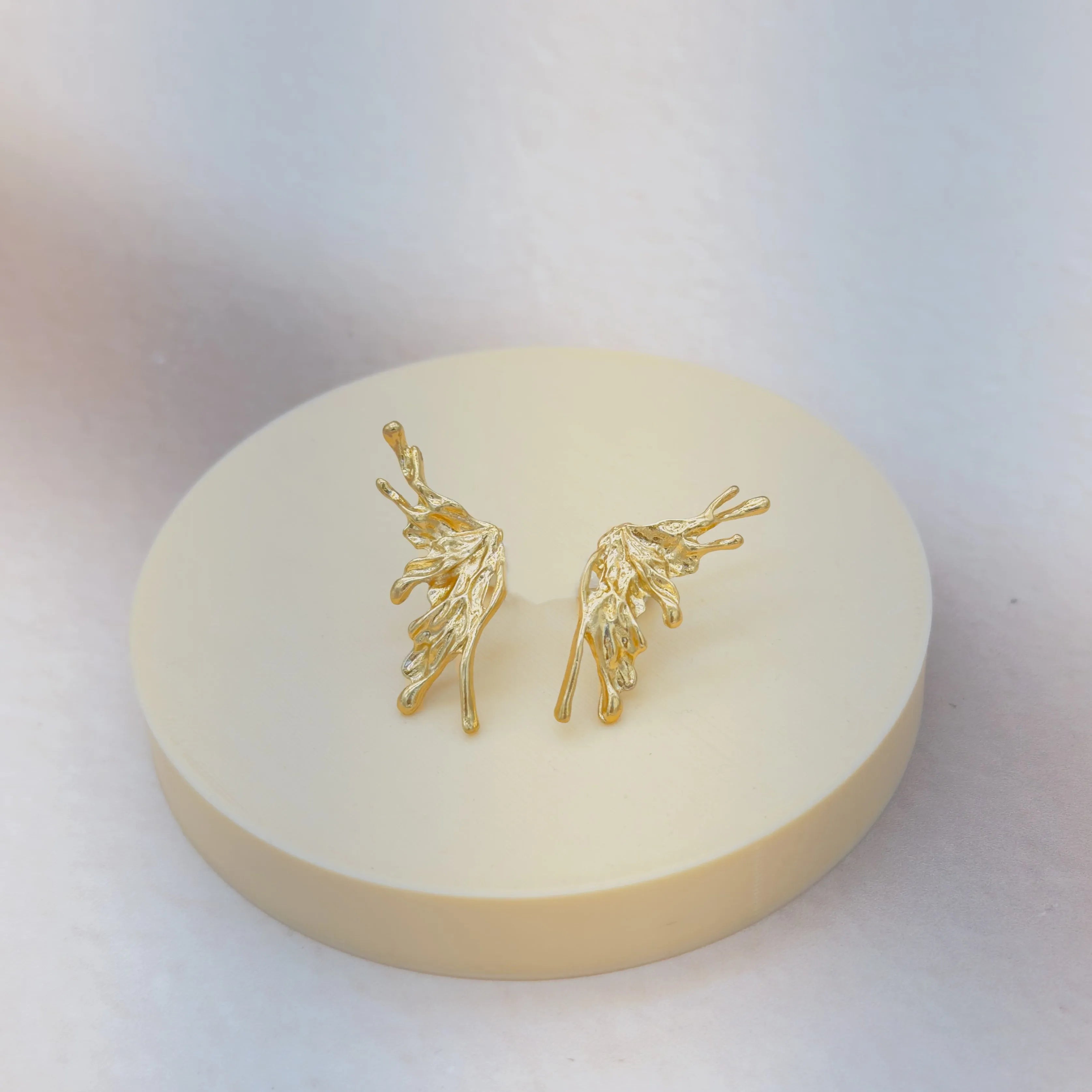 TFC Fiery Wing Gold Plated Stud Earrings