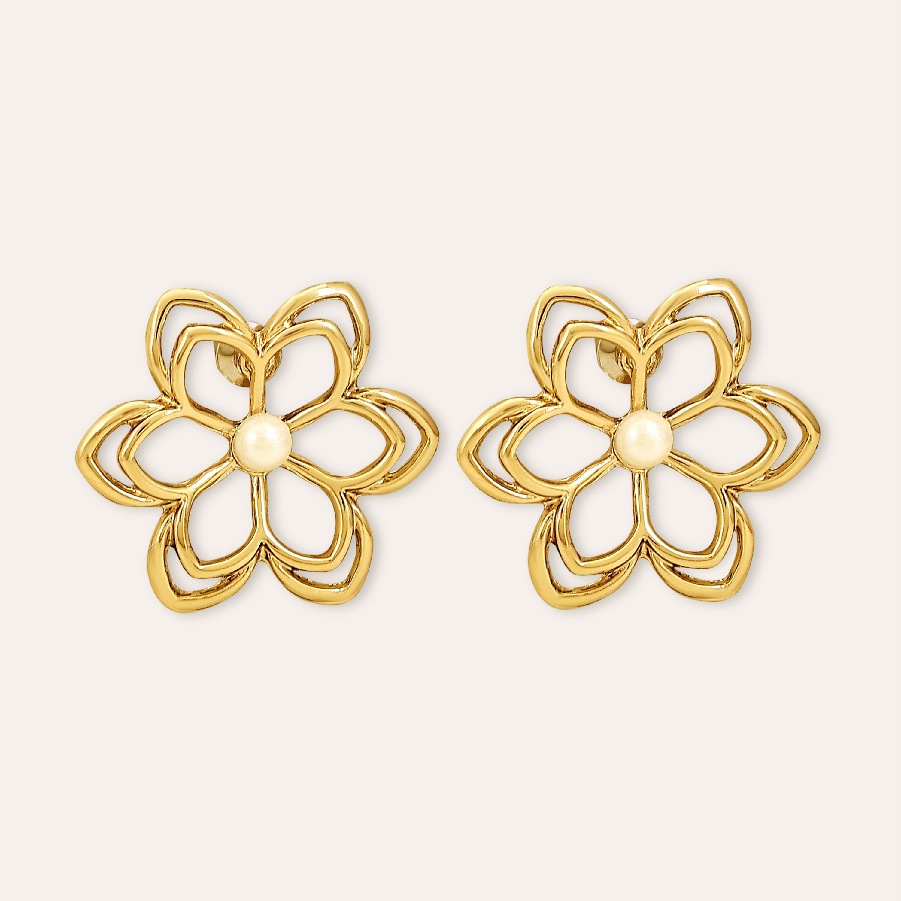 TFC Flower Power Gold Plated Stud Earrings-Discover daily wear gold earrings including stud earrings, hoop earrings, and pearl earrings, perfect as earrings for women and earrings for girls.Find the cheapest fashion jewellery which is anti-tarnish only at The Fun company