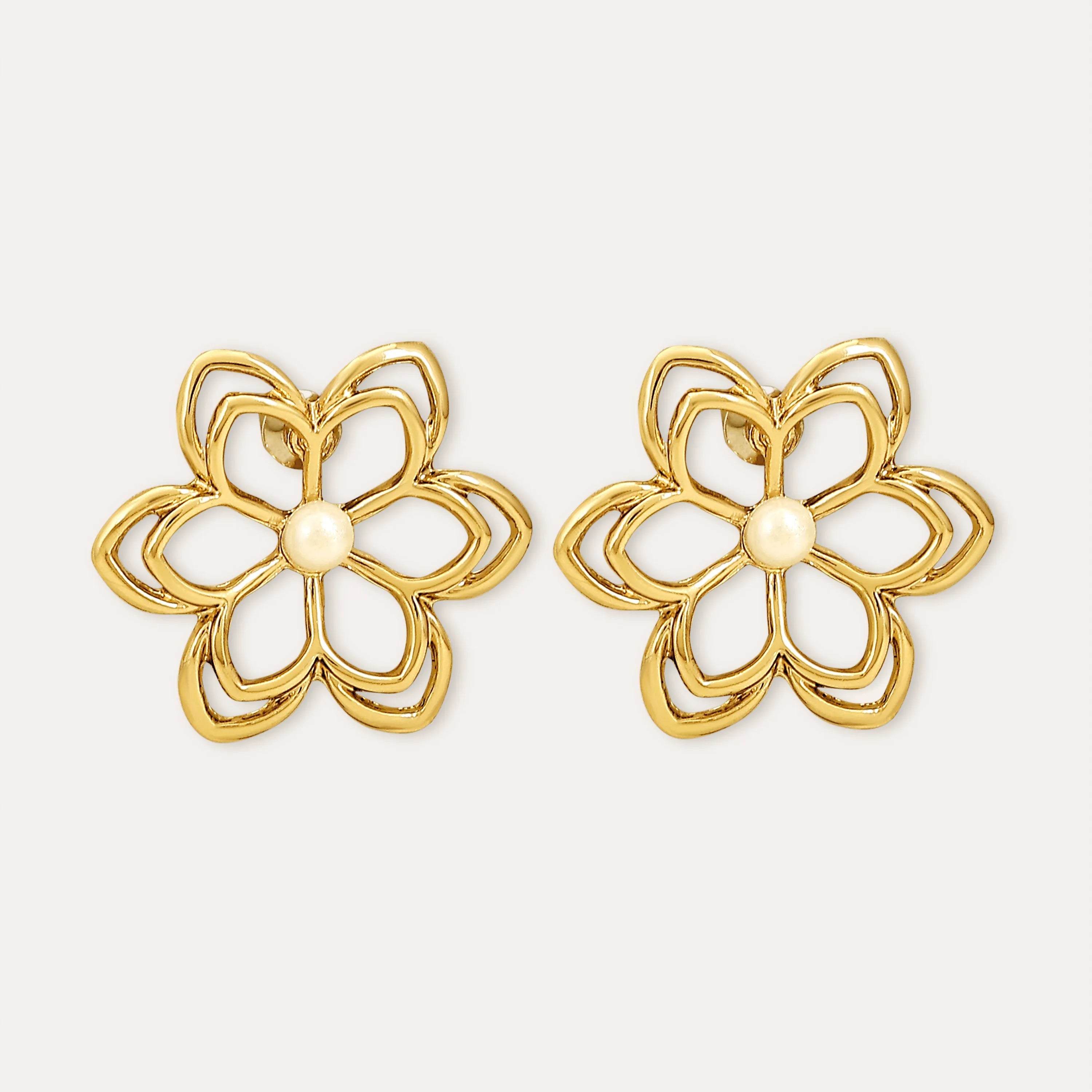 TFC Flower Power Gold Plated Stud Earrings-Discover daily wear gold earrings including stud earrings, hoop earrings, and pearl earrings, perfect as earrings for women and earrings for girls.Find the cheapest fashion jewellery which is anti-tarnish only at The Fun company