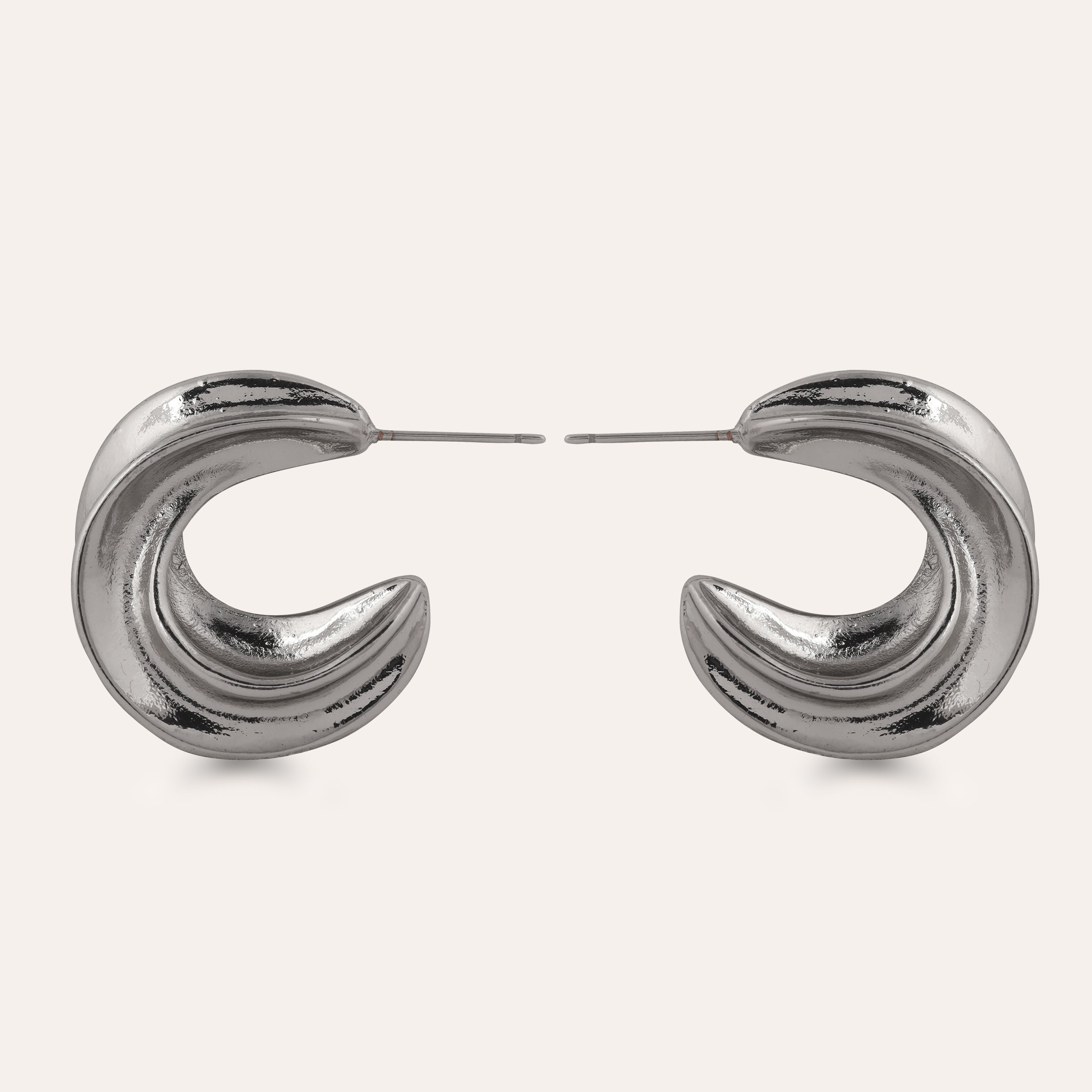 TFC Fluffy Clouds Silver Plated Hoop Earrings-Discover daily wear gold earrings including stud earrings, hoop earrings, and pearl earrings, perfect as earrings for women and earrings for girls.Find the cheapest fashion jewellery which is anti-tarnish only at The Fun company.