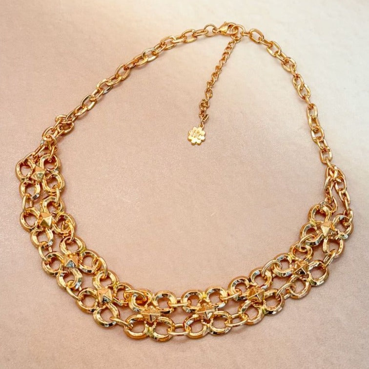 TFC Four Circle Chain Gold Plated Necklace
