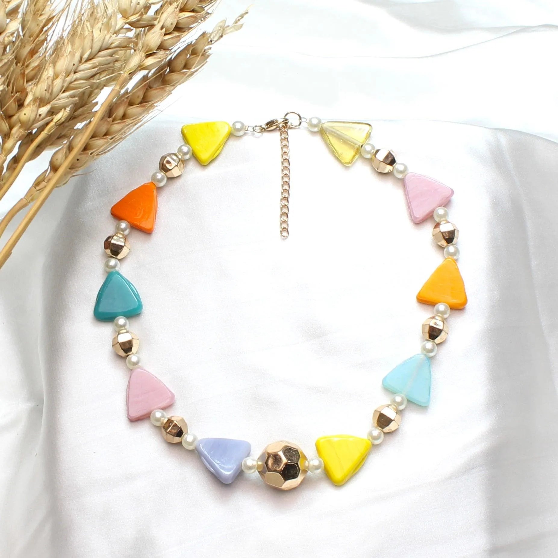 TFC Funny Triangles Gold Plated Necklace