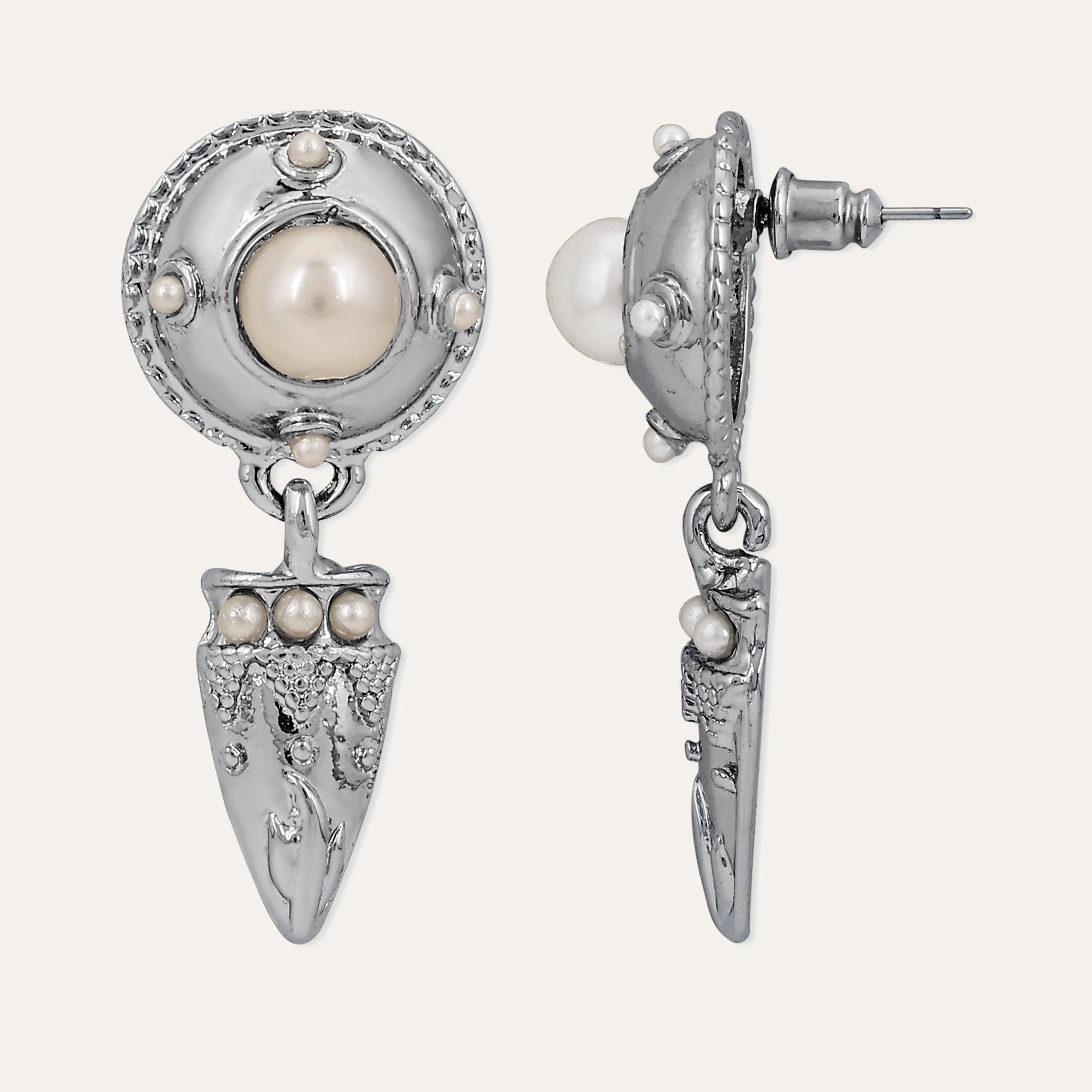 TFC Glamour Nova Silver Plated Dangler Earrings-Discover daily wear gold earrings including stud earrings, hoop earrings, and pearl earrings, perfect as earrings for women and earrings for girls.Find the cheapest fashion jewellery which is anti-tarnish only at The Fun company