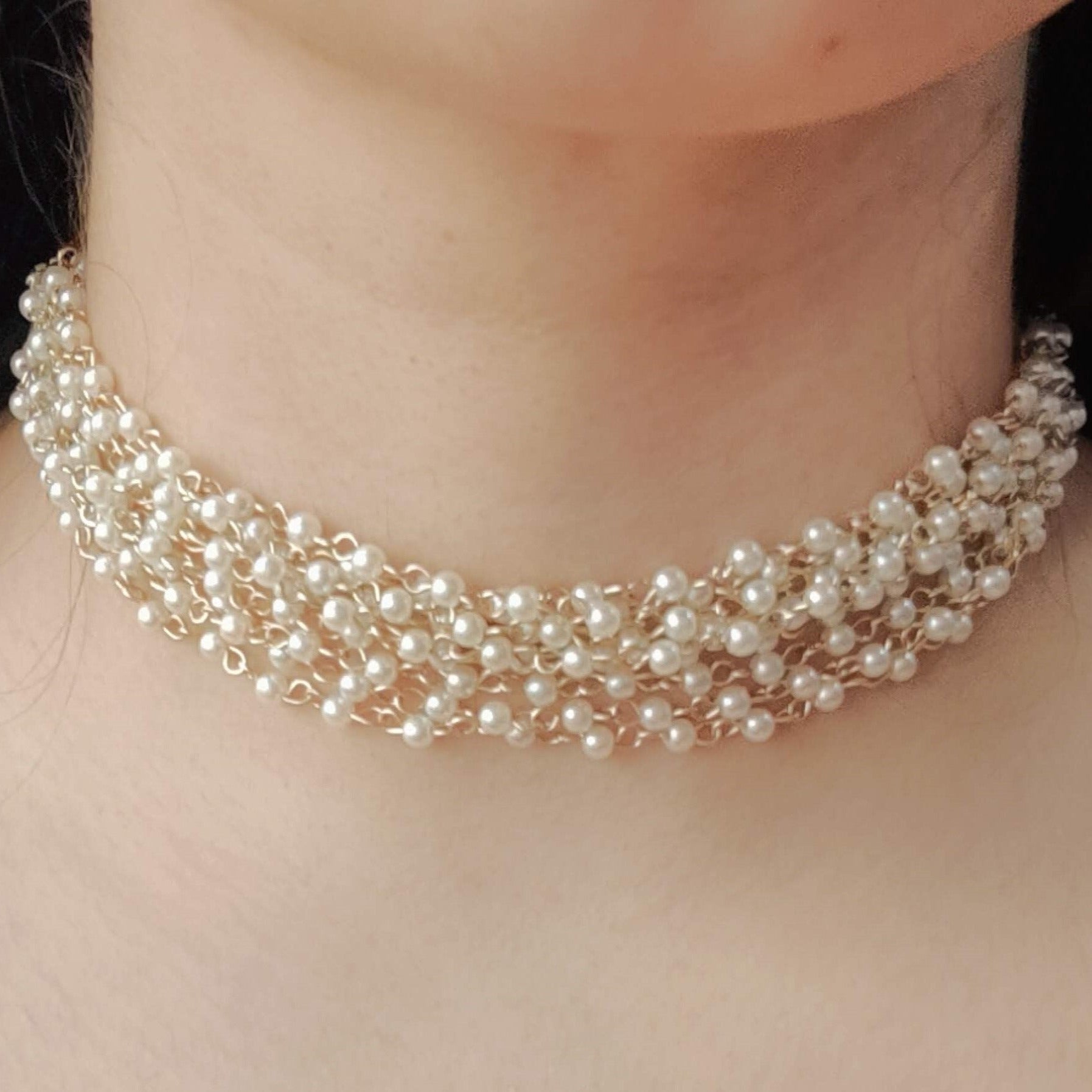 TFC Grandeur Pearl Beads Layered Necklace