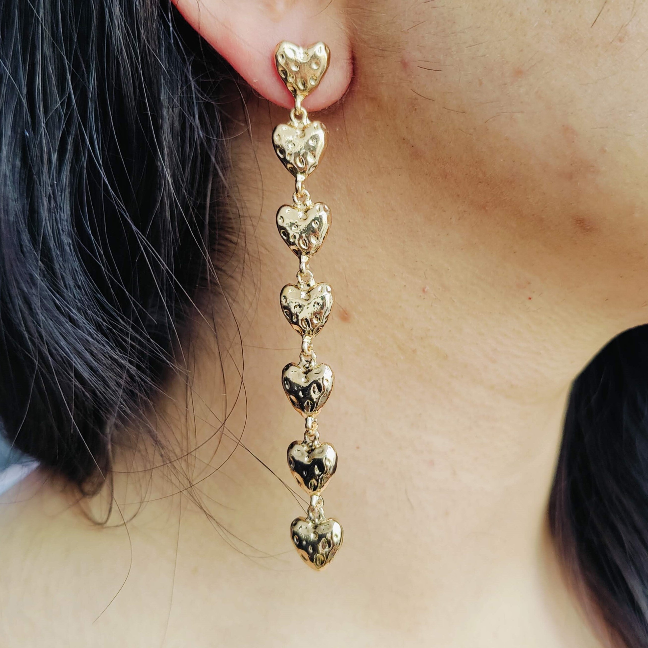 TFC Heartstrings Gold Plated Dangler Earrings