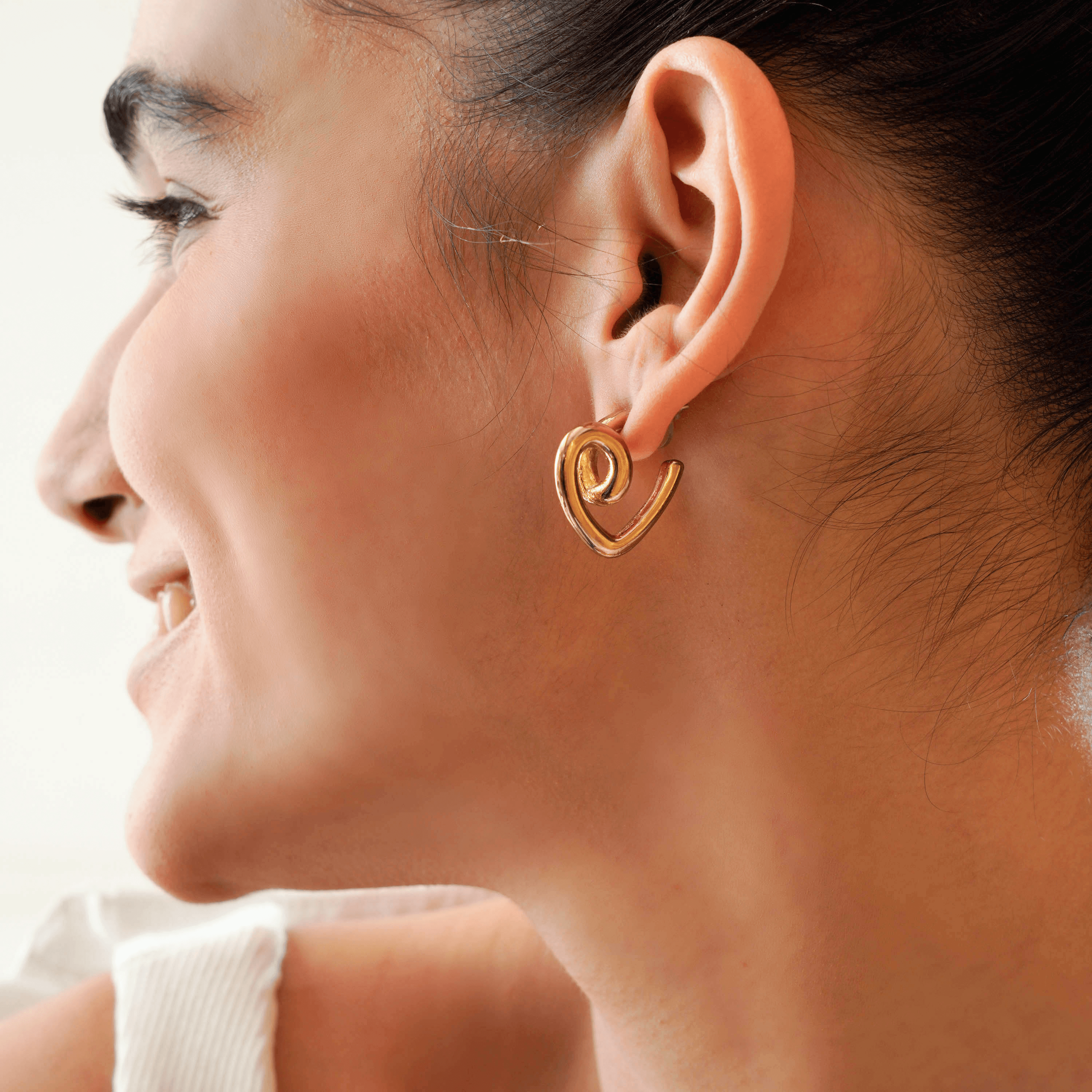 TFC Heartwink Gold Plated Hoop Earrings