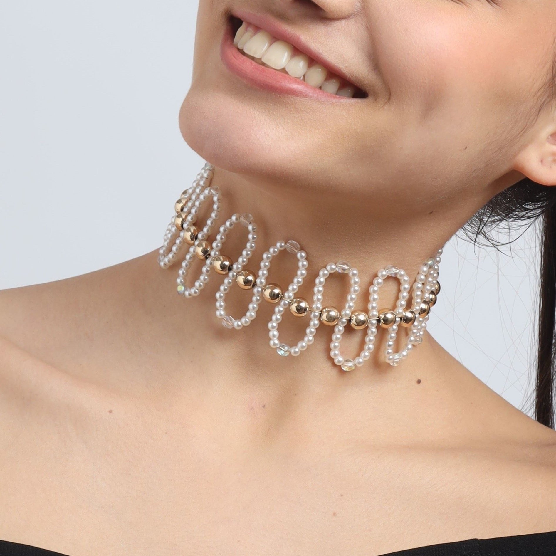 TFC Sonam Kapoor's Pearl Wave Choker Necklace