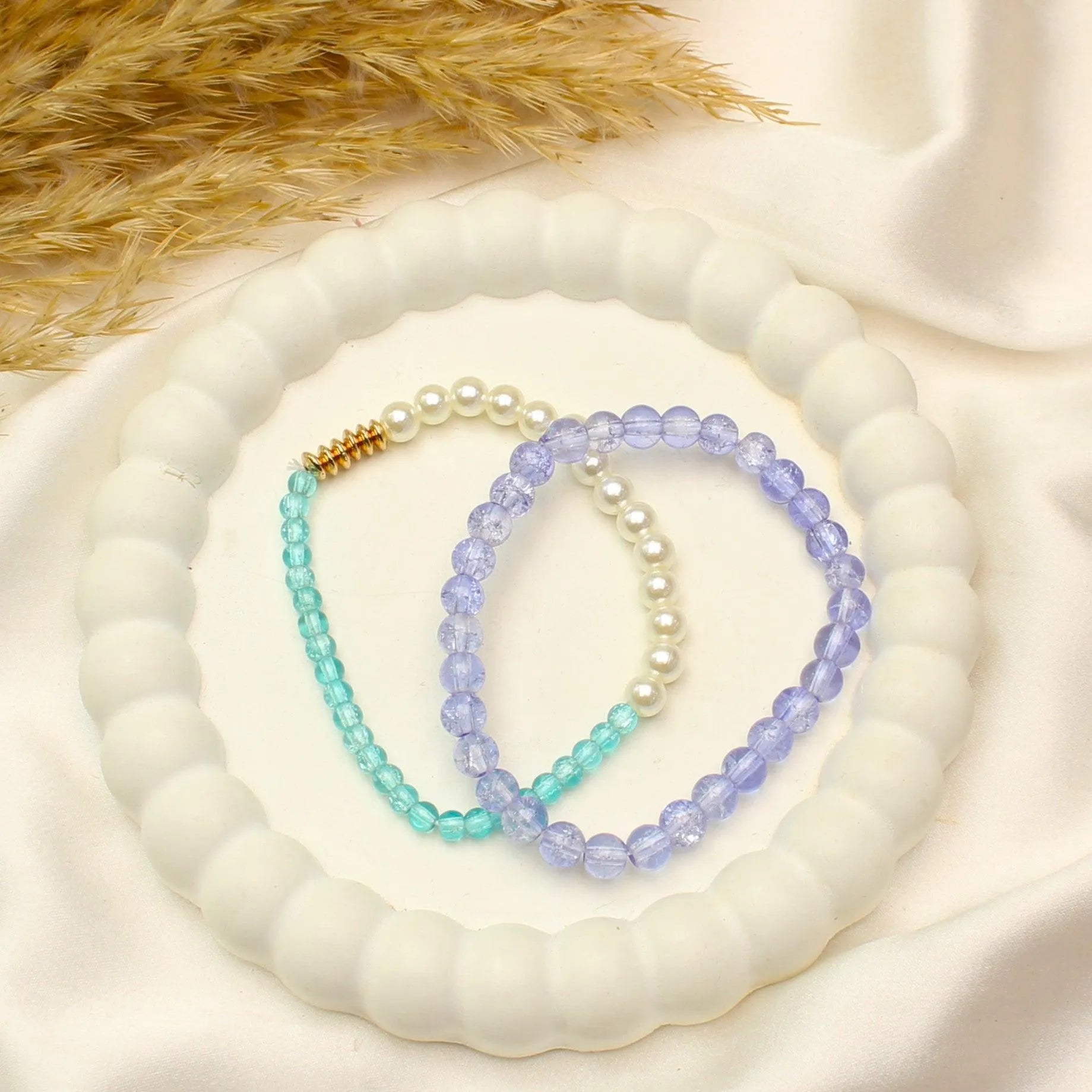 TFC Ice Burst Stacked Bracelet (set of 2)