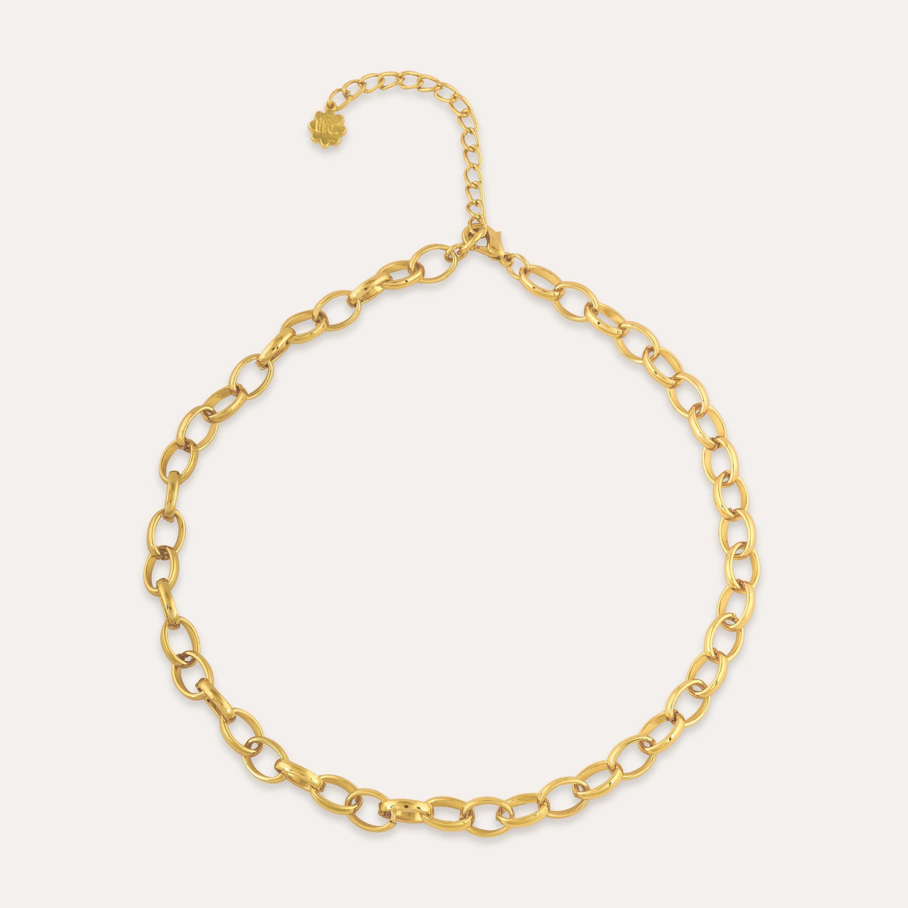 TFC Luxury Gold Plated Chain Necklace-Enhance your elegance with our collection of gold-plated necklaces for women. Choose from stunning pendant necklaces, chic choker necklaces, and trendy layered necklaces. Our sleek and dainty designs are both affordable and anti-tarnish, ensuring lasting beauty. Enjoy the cheapest fashion jewellery, lightweight and stylish- only at The Fun Company