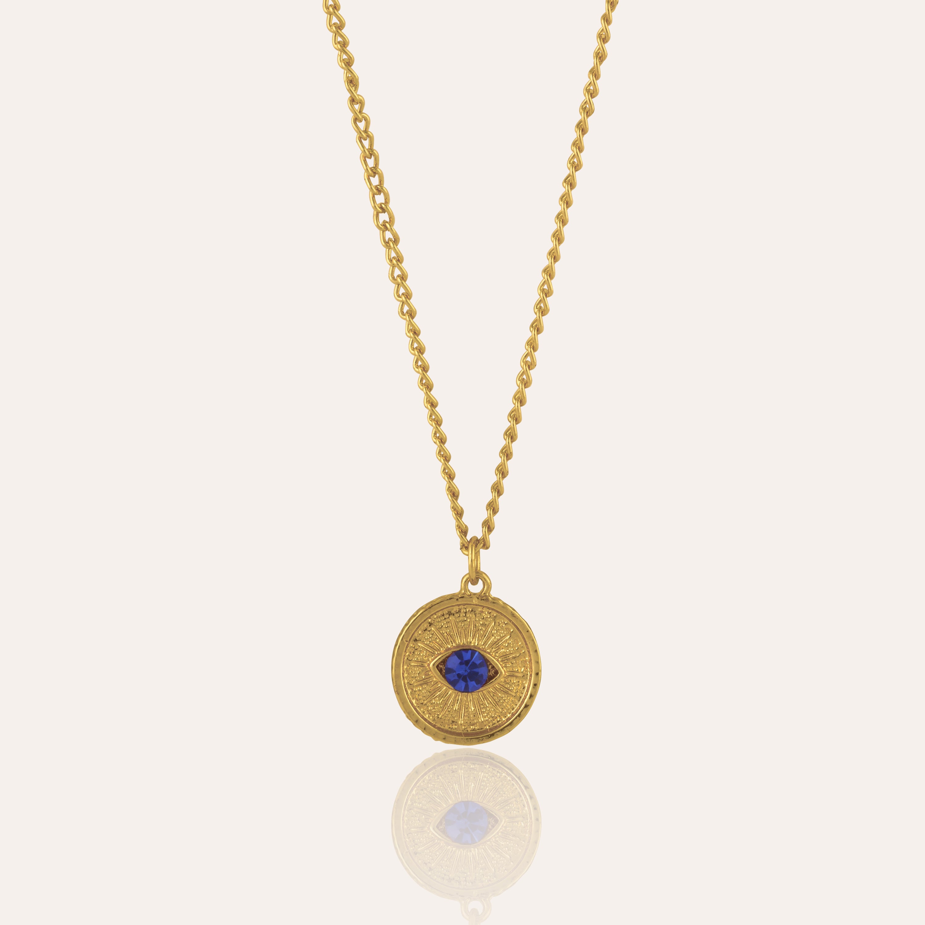 TFC Metal Evil Eye Gold Plated Necklace-Enhance your elegance with our collection of gold-plated necklaces for women. Choose from stunning pendant necklaces, chic choker necklaces, and trendy layered necklaces. Our sleek and dainty designs are both affordable and anti-tarnish, ensuring lasting beauty. Enjoy the cheapest fashion jewellery, lightweight and stylish- only at The Fun Company.