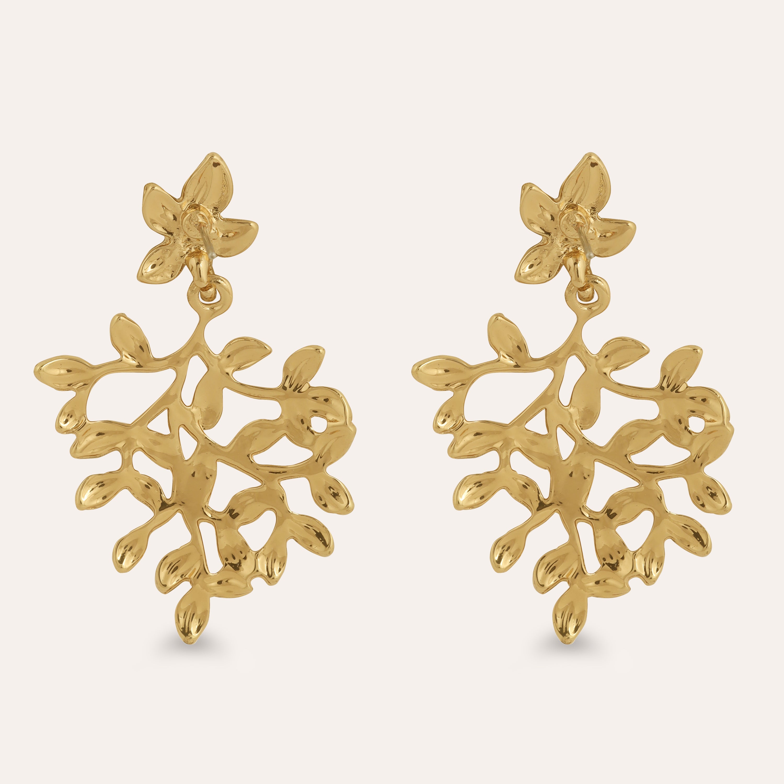 TFC Mosaic Leaves Gold Plated Dangler Earrings- Discover daily wear gold earrings including stud earrings, hoop earrings, and pearl earrings, perfect as earrings for women and earrings for girls.Find the cheapest fashion jewellery which is anti-tarnis​h only at The Fun company
