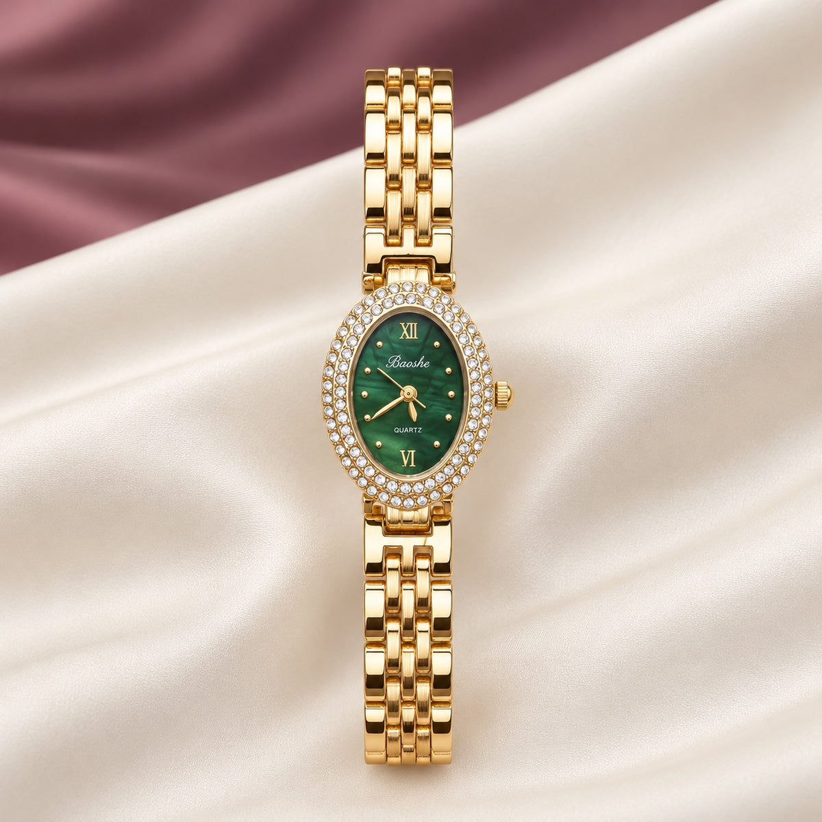 TFC Jade Green Gold Plated Watch