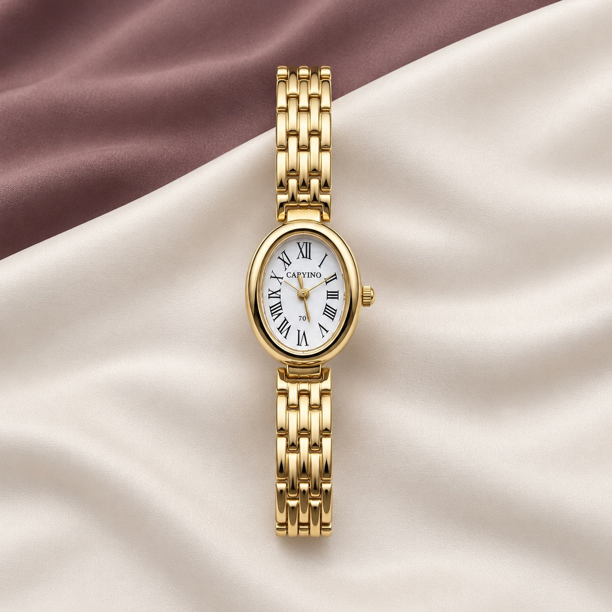 TFC White Roman Gold Plated Watch