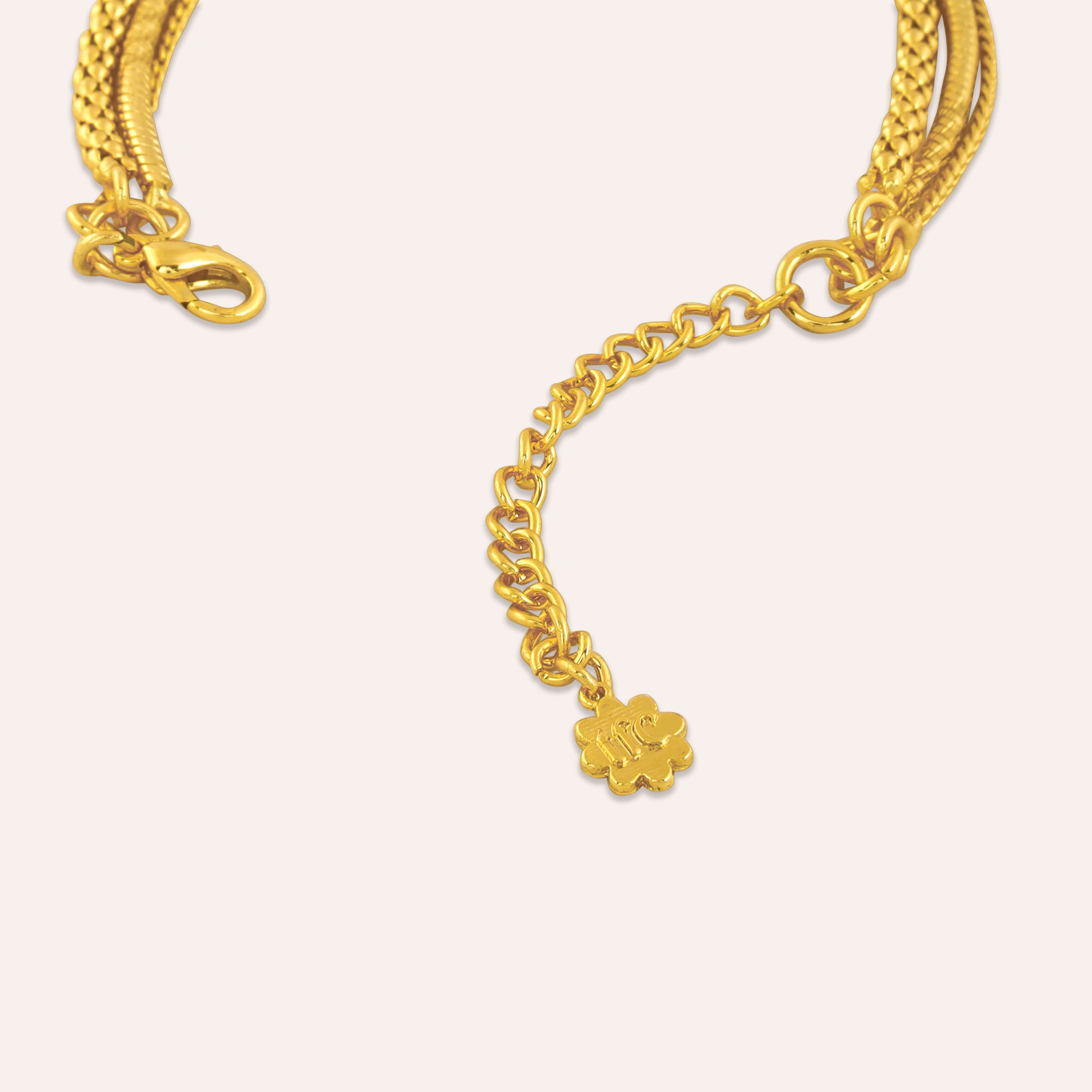 TFC Paris Gold Plated Stacked Bracelet