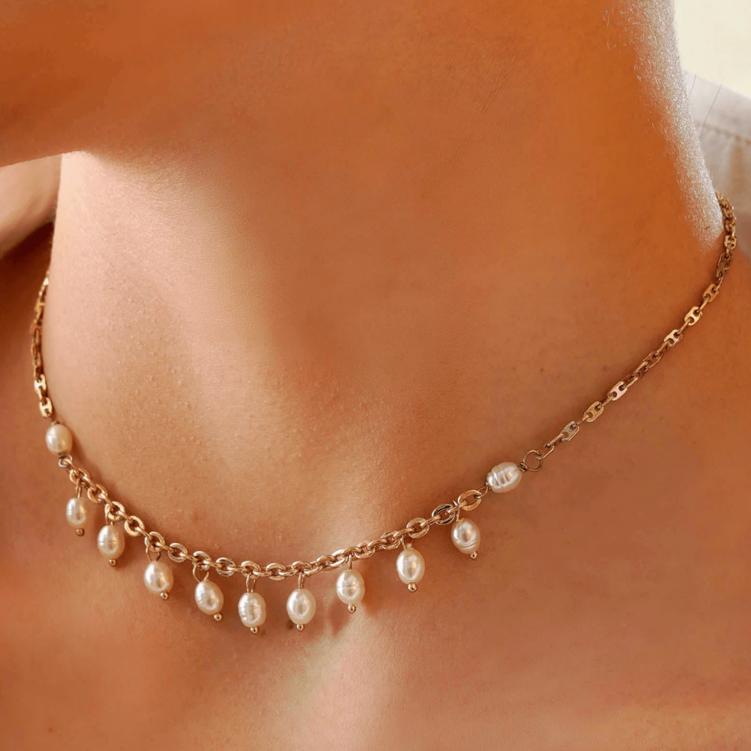 TFC Playful Pearls Gold Plated Necklace