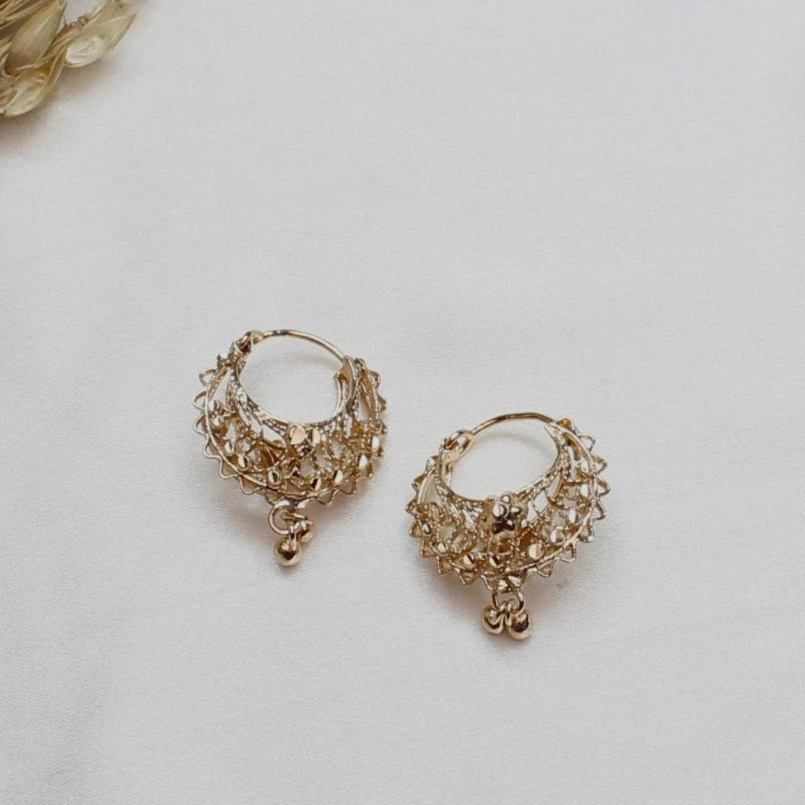 TFC Purse Verse Gold Plated Hoop Earrings