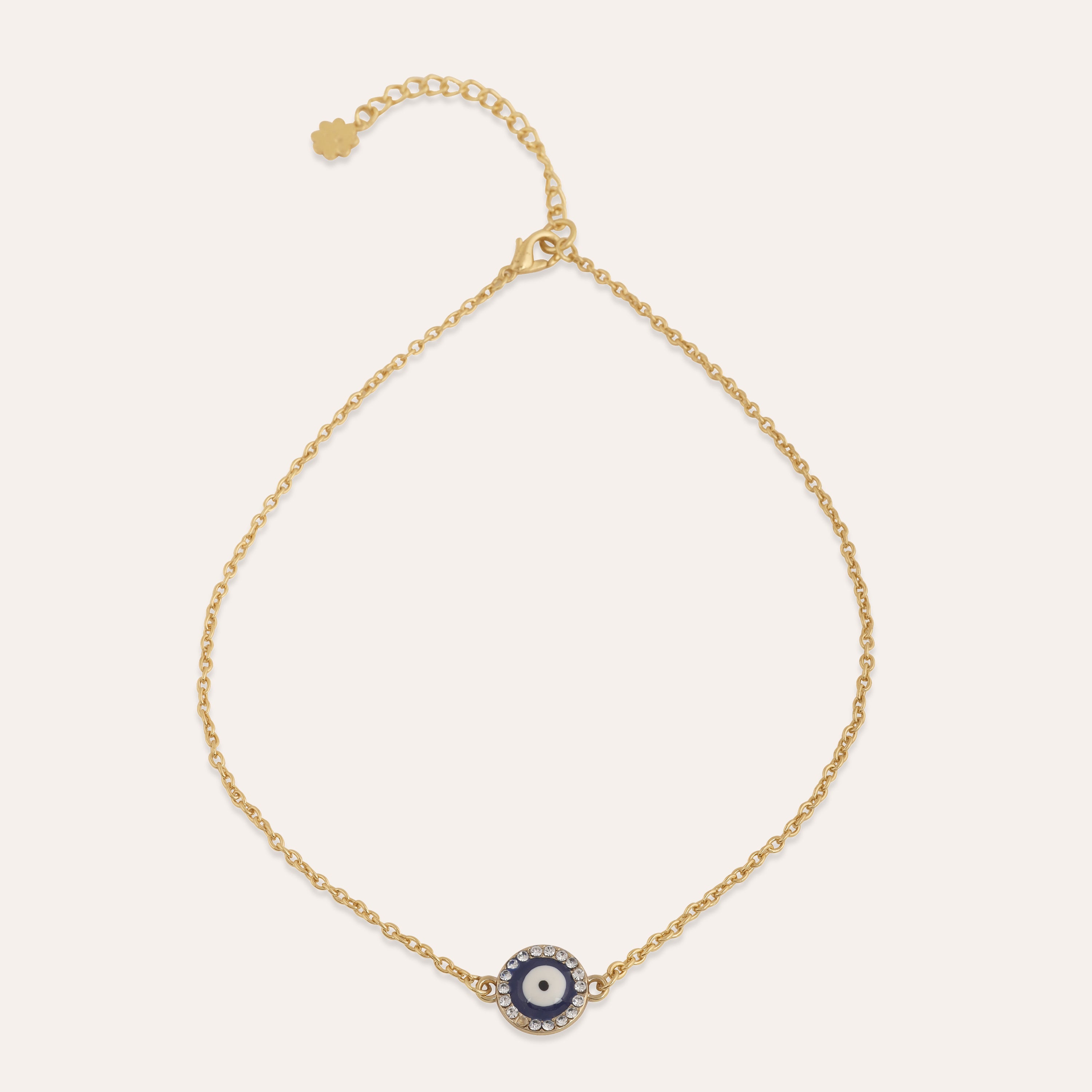 TFC Round Evil Eye Gold Plated Necklace-Enhance your elegance with our collection of gold-plated necklaces for women. Choose from stunning pendant necklaces, chic choker necklaces, and trendy layered necklaces. Our sleek and dainty designs are both affordable and anti-tarnish, ensuring lasting beauty. Enjoy the cheapest fashion jewellery, lightweight and stylish- only at The Fun Company