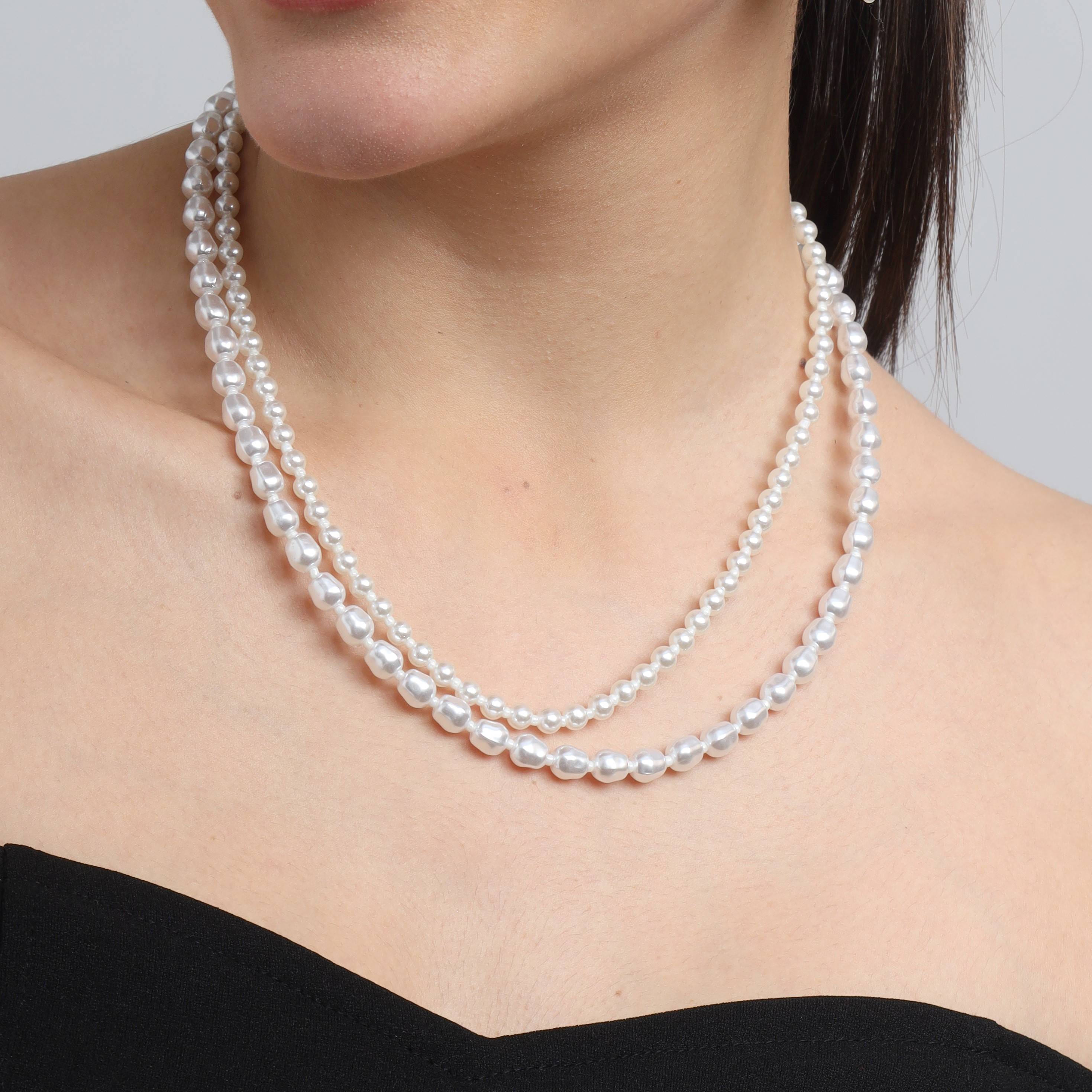 TFC Royale Pearl 2 Layered Necklace