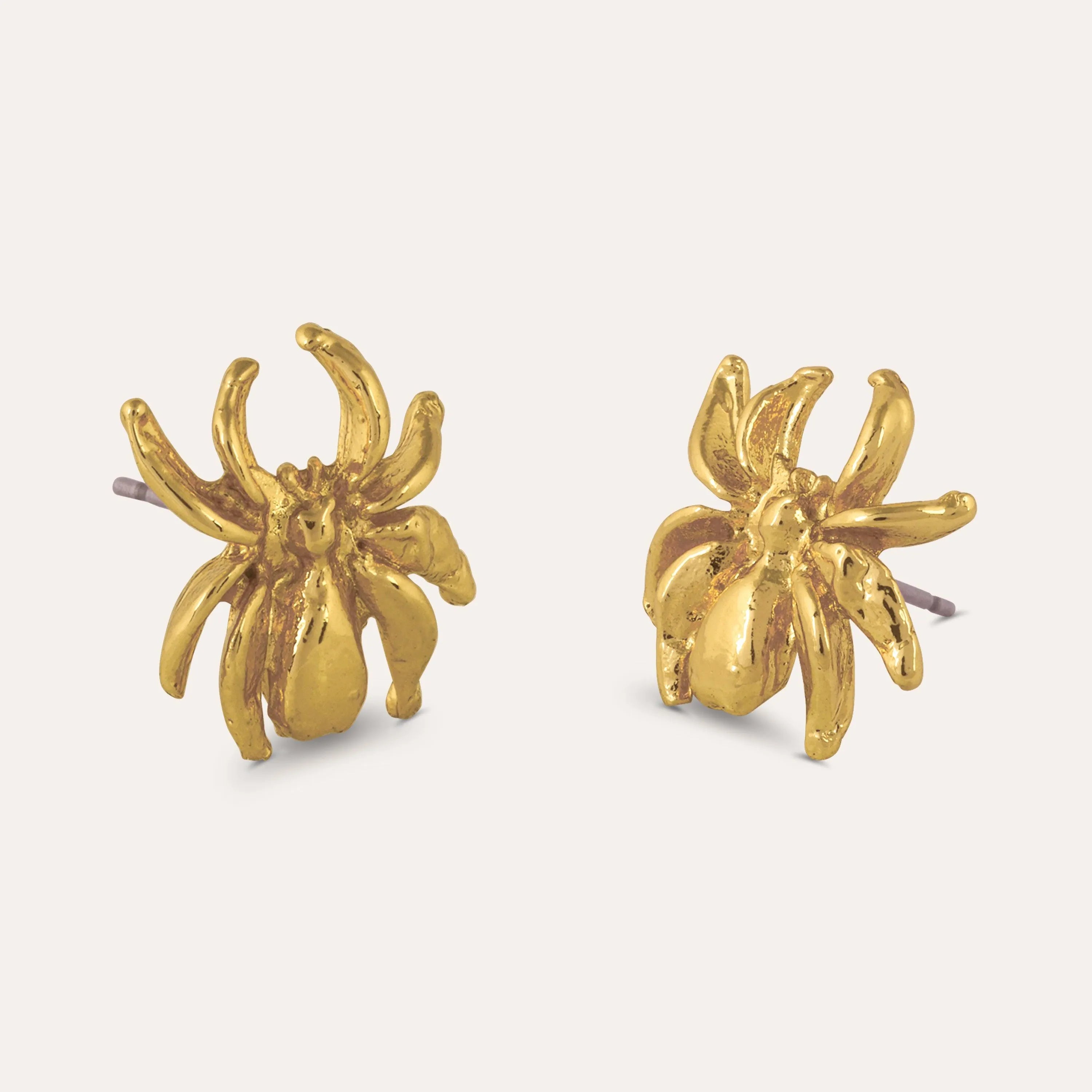 TFC Spidey Gold Plated Stud Earrings