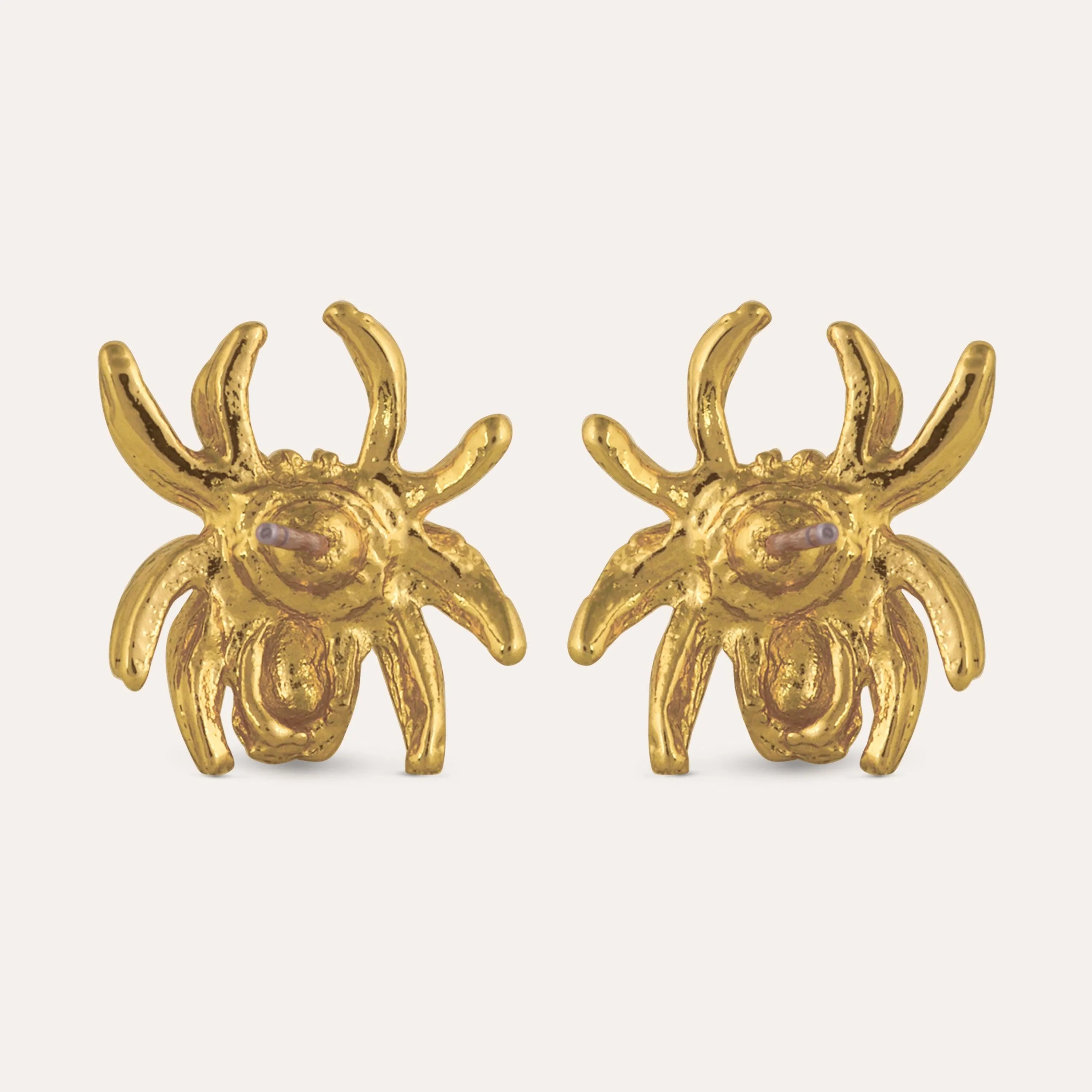 TFC Spidey Gold Plated Stud Earrings