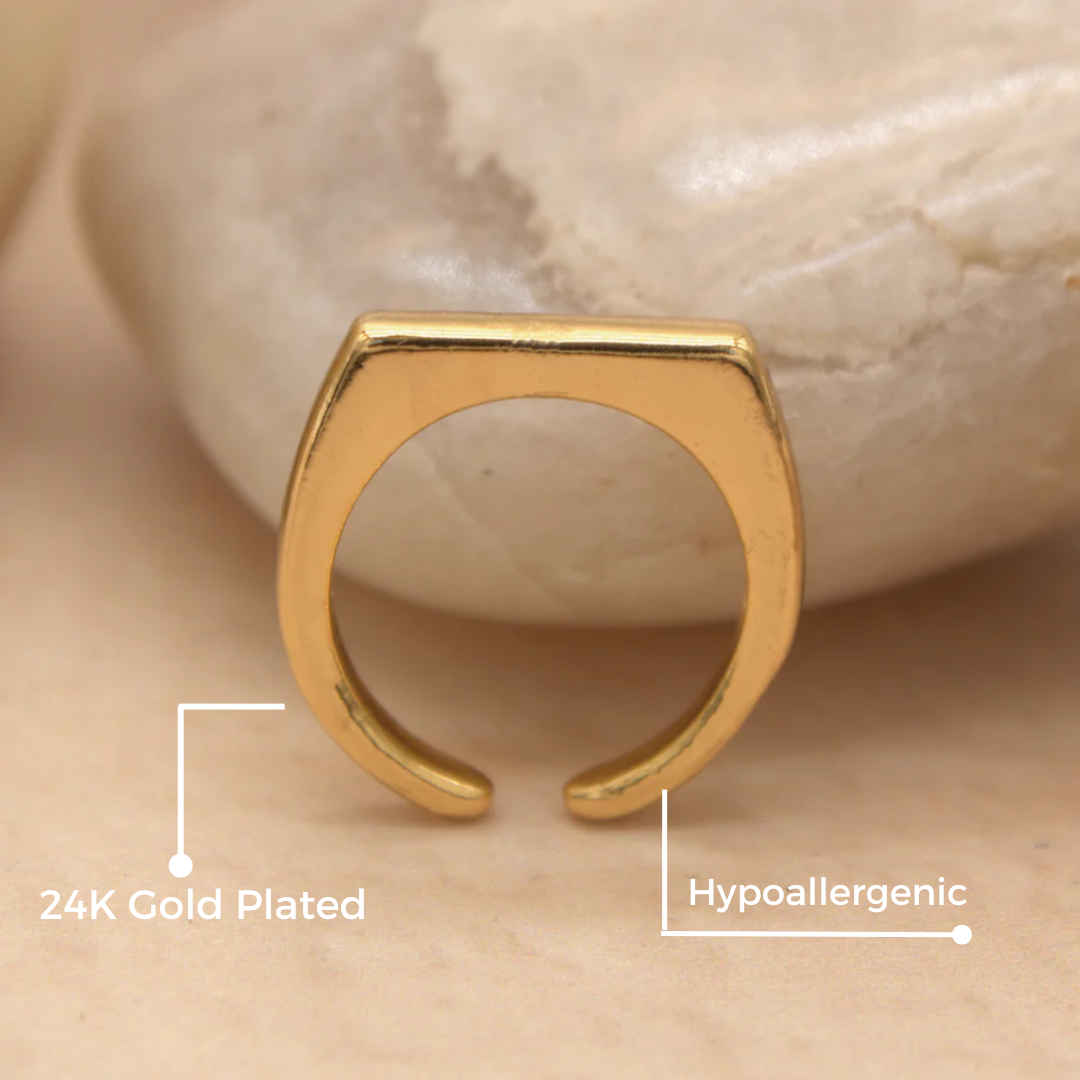 TFC Slim Edge 24K Gold Plated Ring