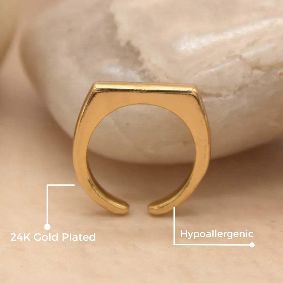 TFC 24K Slim Edge Gold Plated Ring