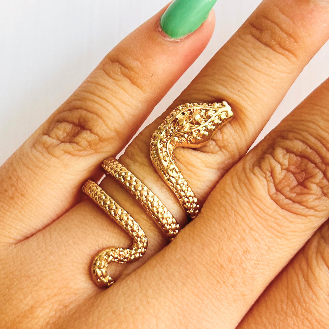 TFC Small Serpent Gold Plated Ring