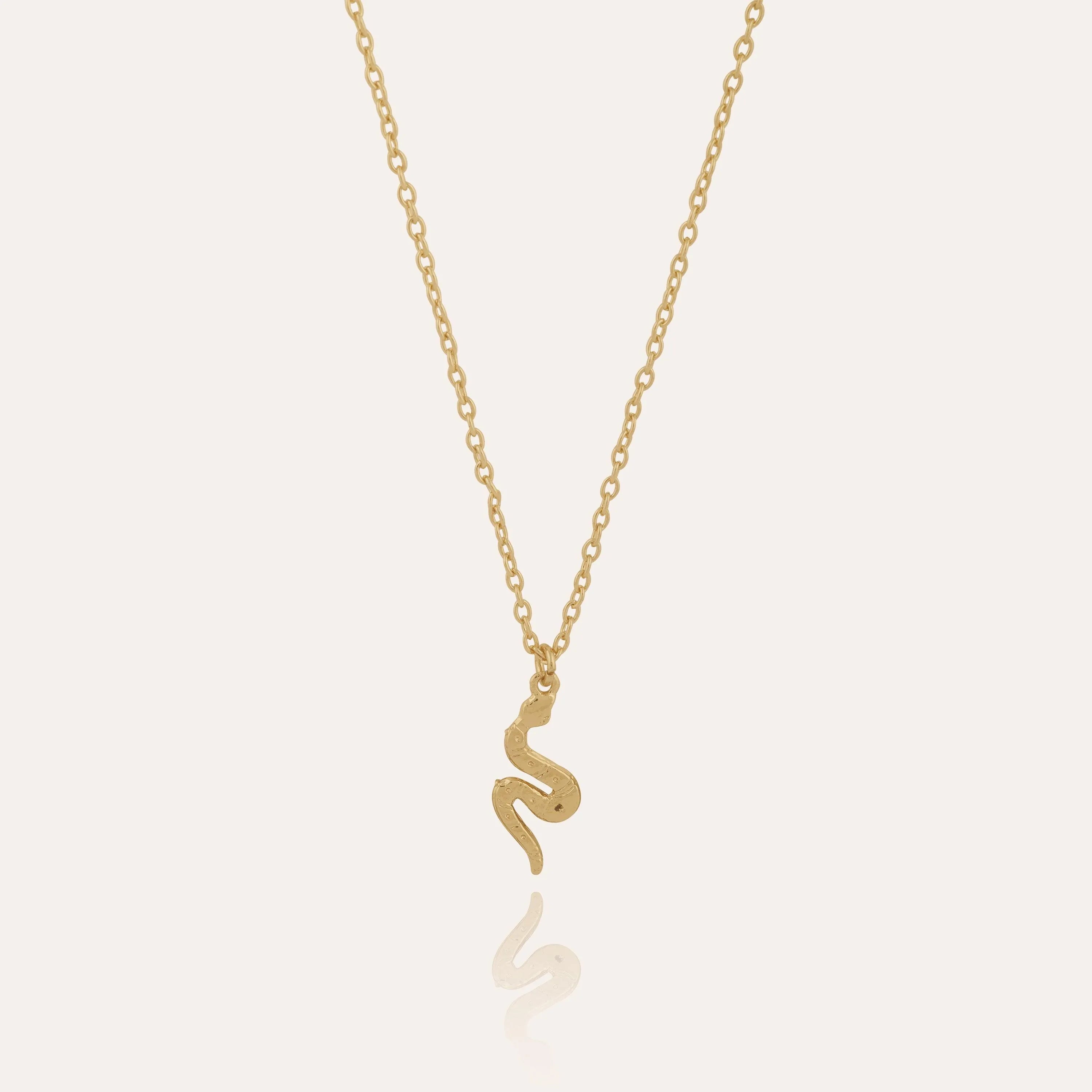 Snake store gold pendant