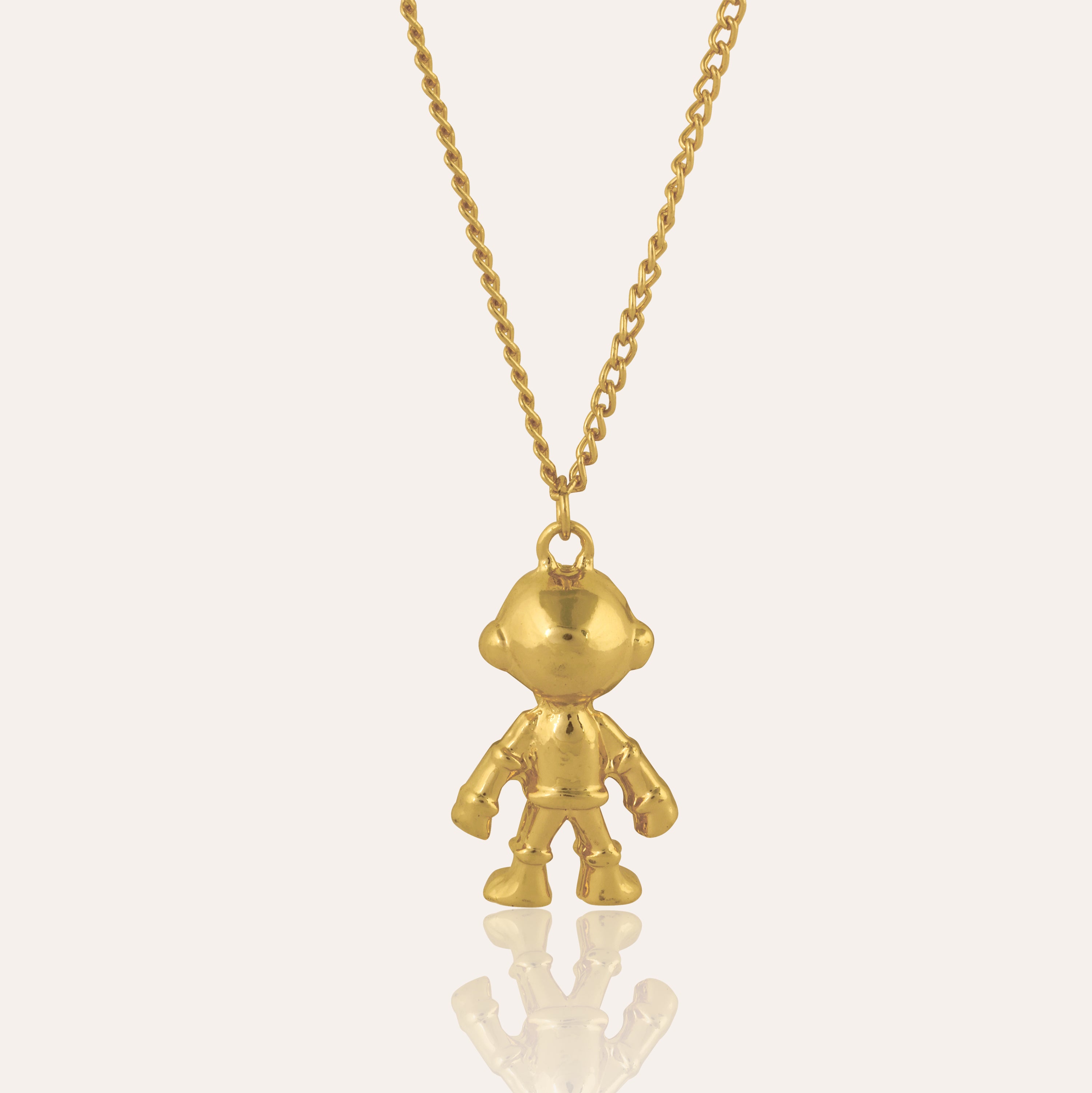 TFC Spaceman Gold Plated Pendant Necklace-Enhance your elegance with our collection of gold-plated necklaces for women. Choose from stunning pendant necklaces, chic choker necklaces, and trendy layered necklaces. Our sleek and dainty designs are both affordable and anti-tarnish, ensuring lasting beauty. Enjoy the cheapest fashion jewellery, lightweight and stylish- only at The Fun Company