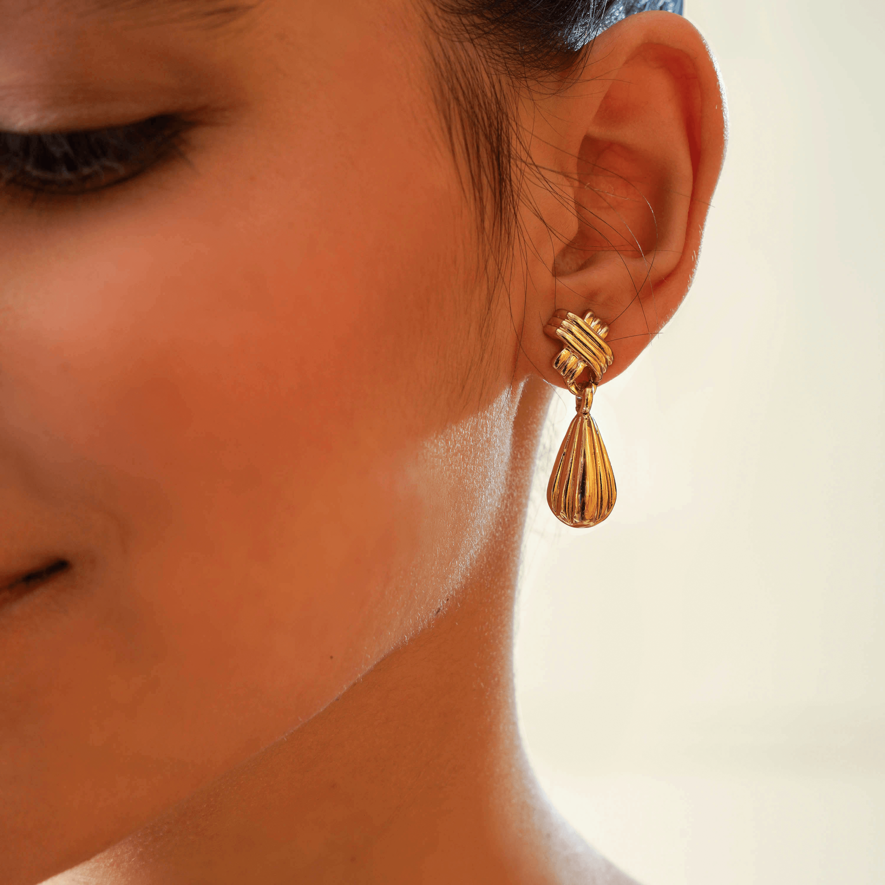 TFC Spitfire Small Gold Plated Dangler Earrings