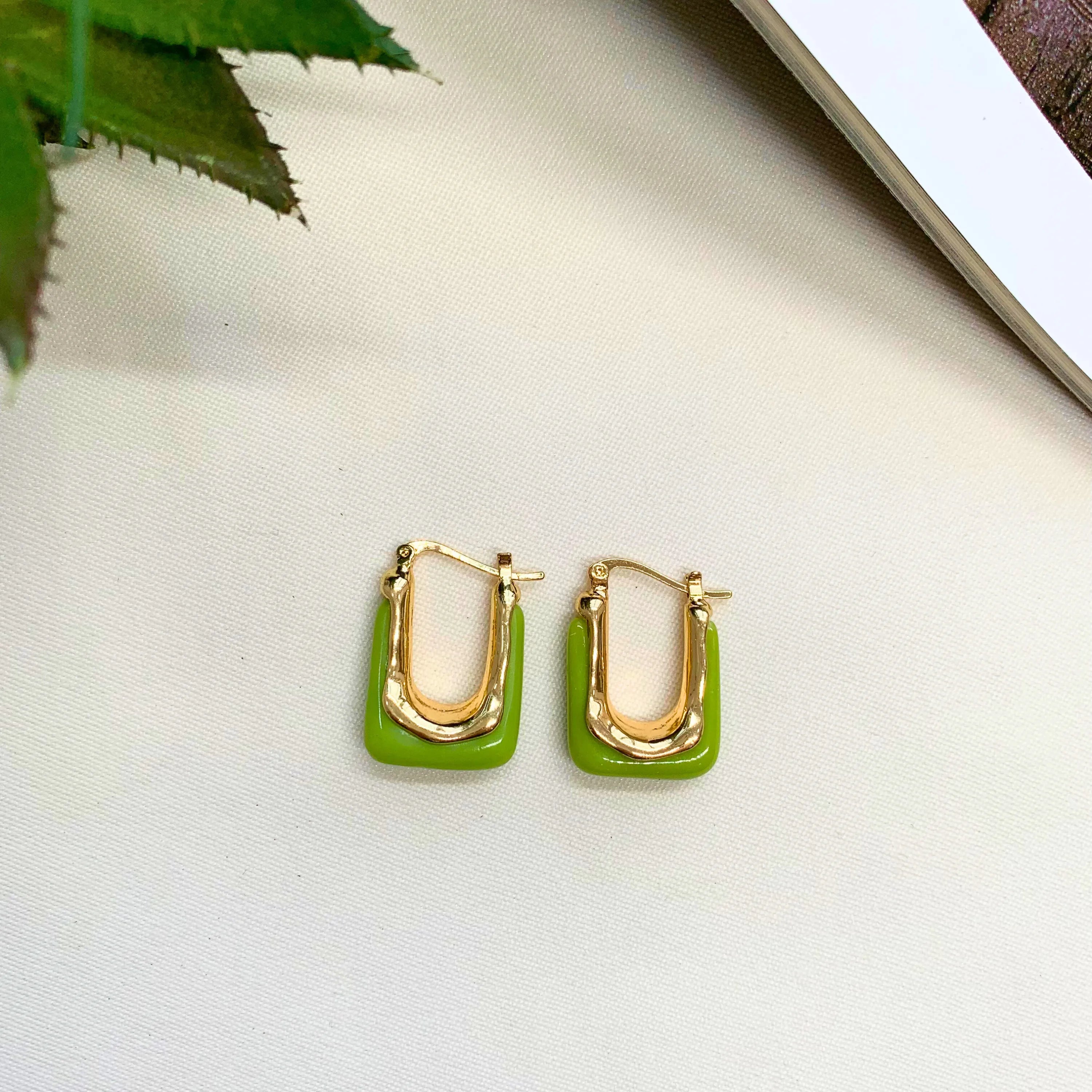 Dangle Squares Gold Earrings, 18k Gold Plated .925 Sterling Silver Hyp –  KesleyBoutique