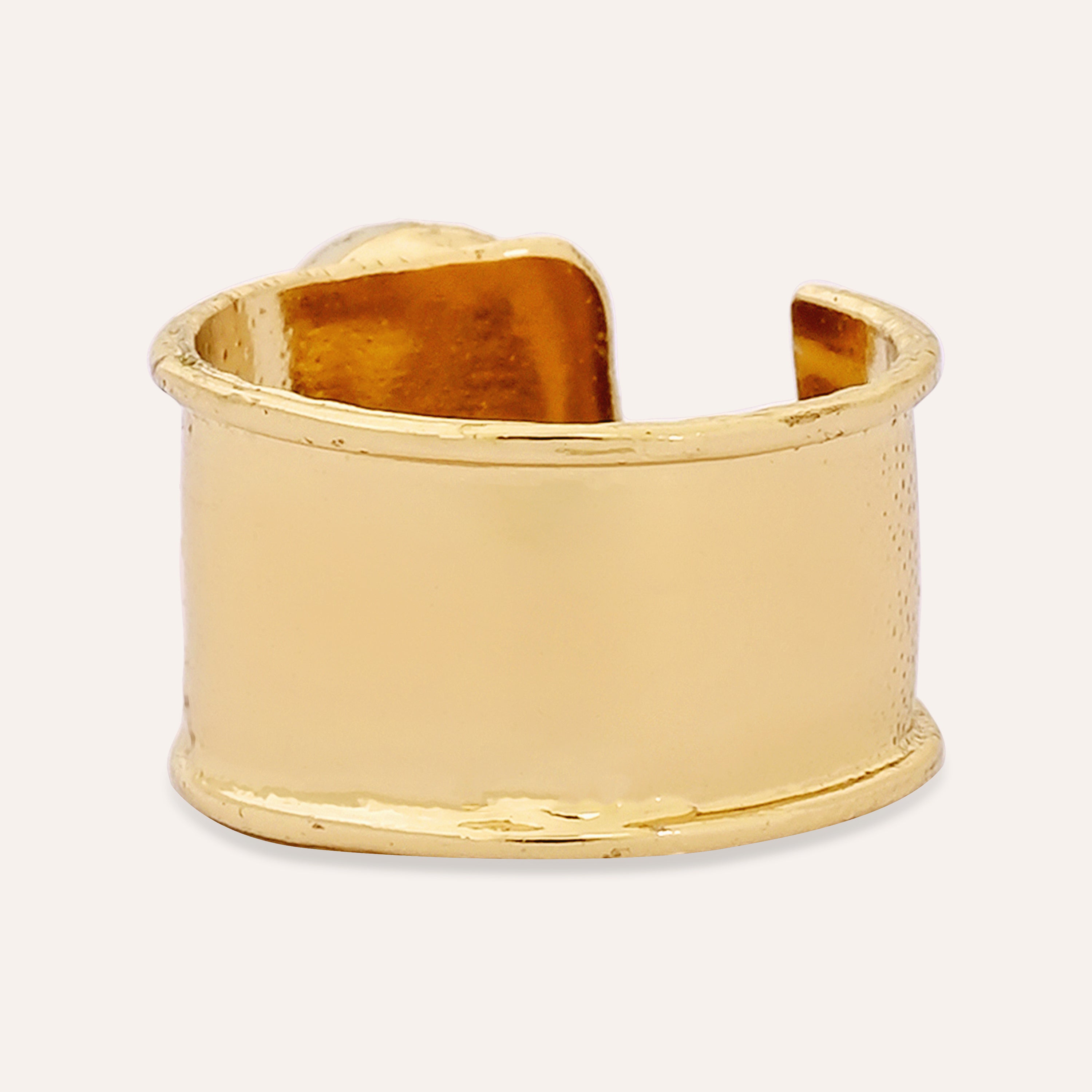 TFC Statement Band Pearl Gold Plated Ring- Elevate your style with our exquisite collection of gold-plated adjustable rings for women, including timeless signet rings. Explore cheapest fashion jewellery designs with anti-tarnish properties, all at The Fun Company with a touch of elegance