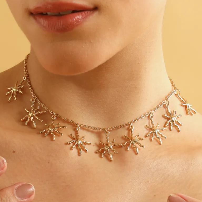 TFC Sunnyday Charms Gold Plated Necklace
