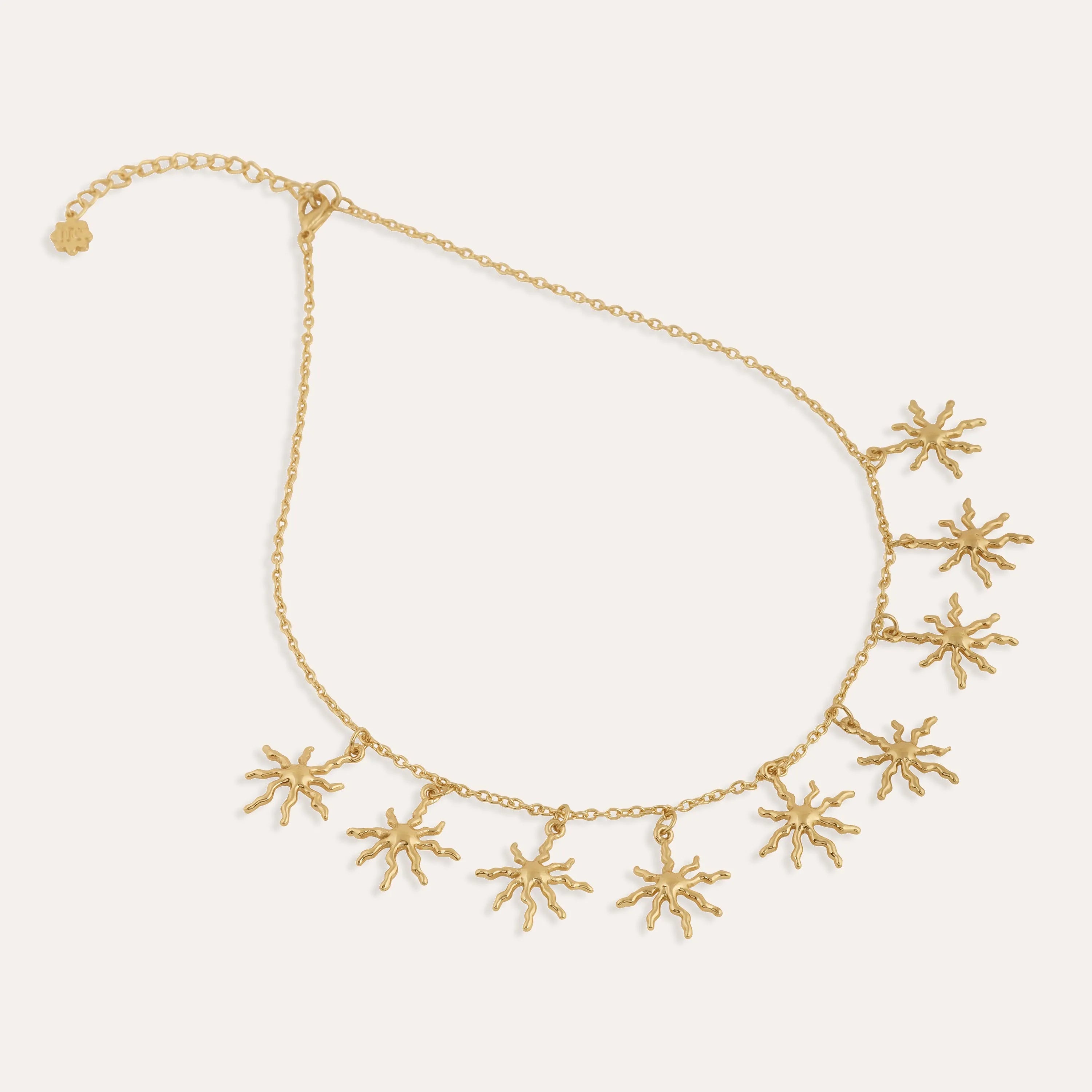 TFC Sunnyday Charms Gold Plated Necklace-Enhance your elegance with our collection of gold-plated necklaces for women. Choose from stunning pendant necklaces, chic choker necklaces, and trendy layered necklaces. Our sleek and dainty designs are both affordable and anti-tarnish, ensuring lasting beauty. Enjoy the cheapest fashion jewellery, lightweight and stylish- only at The Fun Company