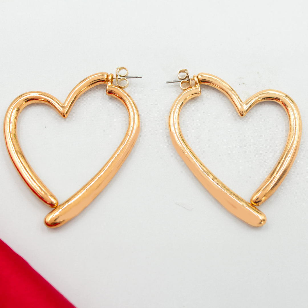 TFC Sweetheart Gold Plated Hoop Earrings