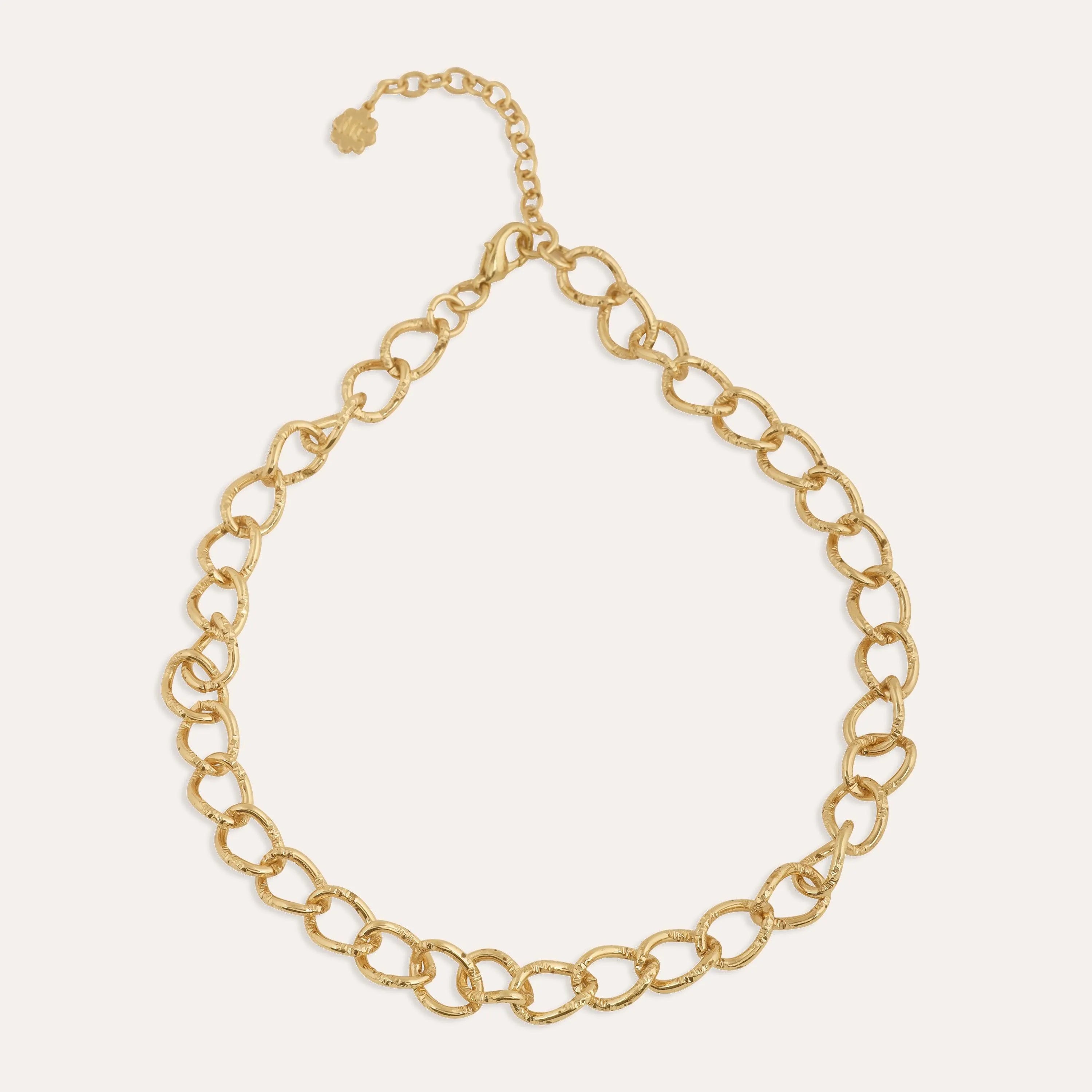 TFC Turino Luxury Gold Plated Chain Necklace-Enhance your elegance with our collection of gold-plated necklaces for women. Choose from stunning pendant necklaces, chic choker necklaces, and trendy layered necklaces. Our sleek and dainty designs are both affordable and anti-tarnish, ensuring lasting beauty. Enjoy the cheapest fashion jewellery, lightweight and stylish- only at The Fun Company