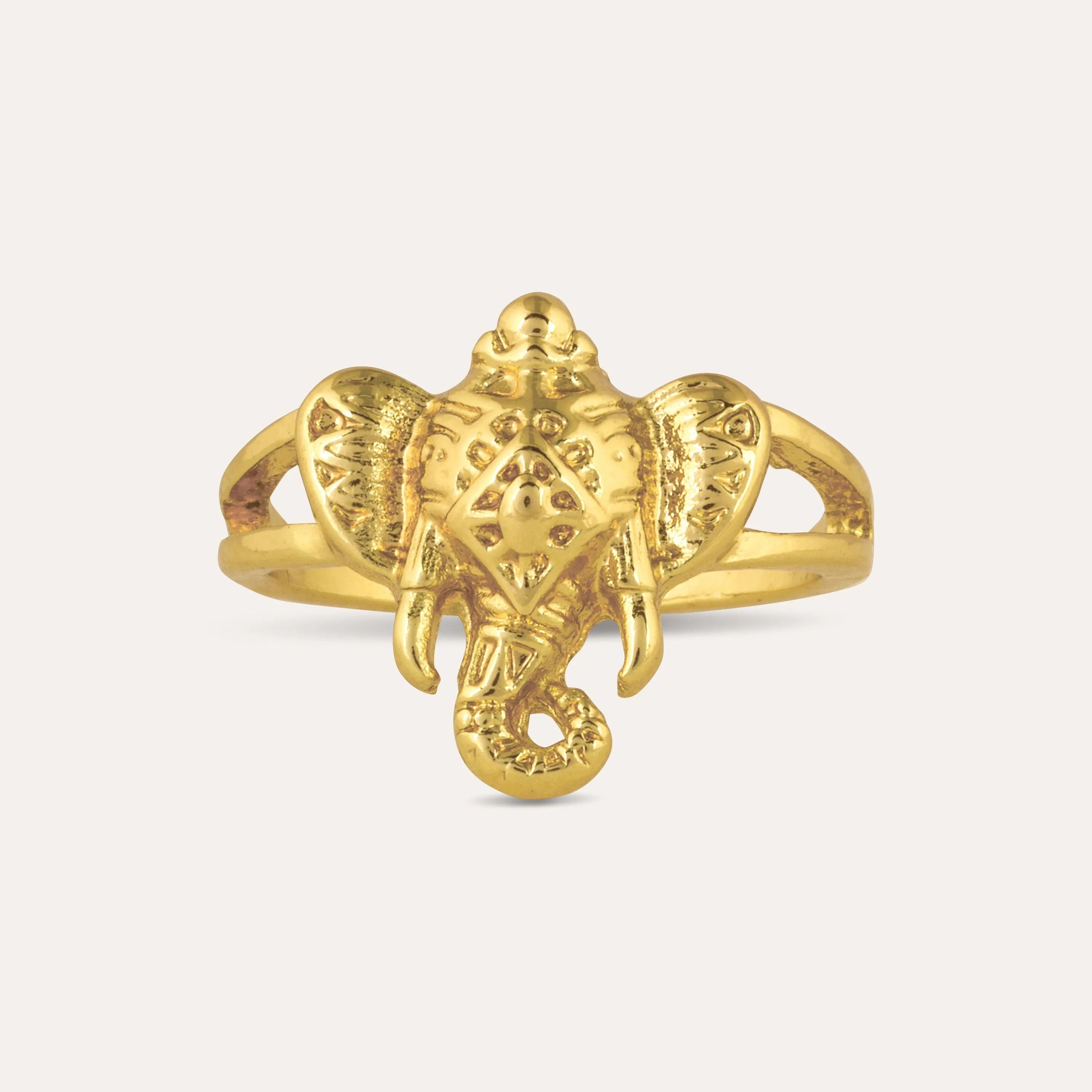 TFC Tusk Tales 24K Gold Plated Ring