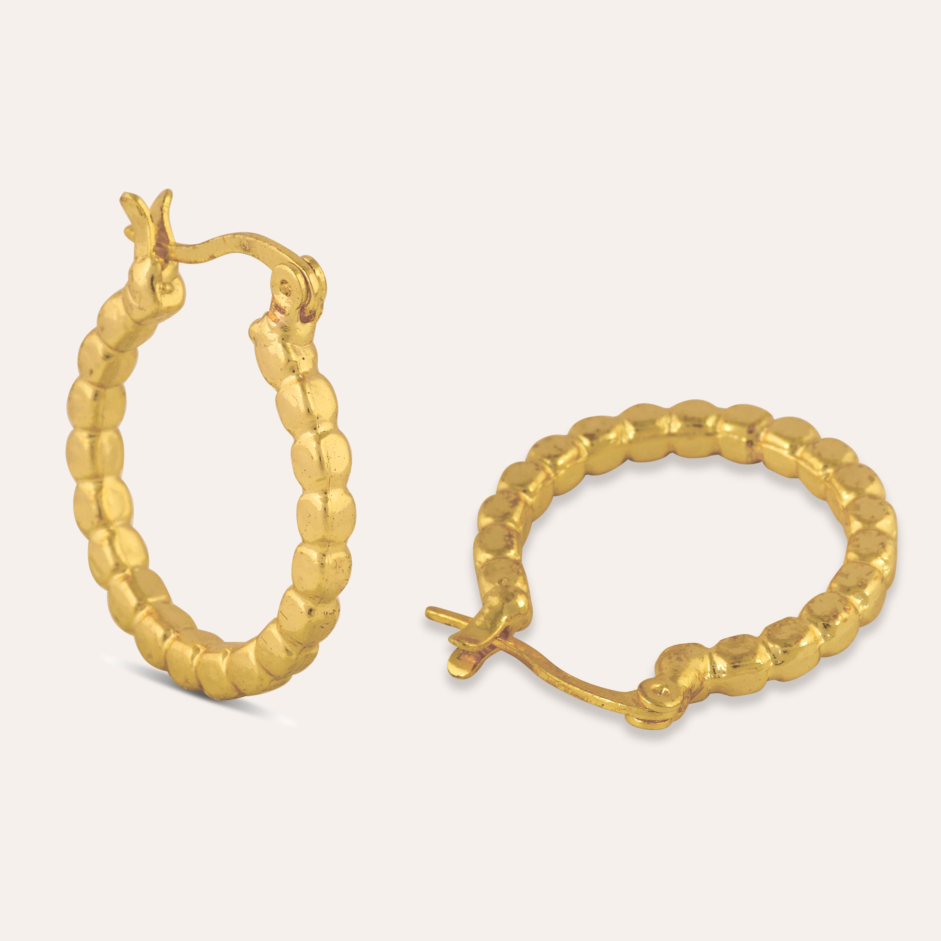 TFC Versatile Small Gold Plated Hoop Earrings