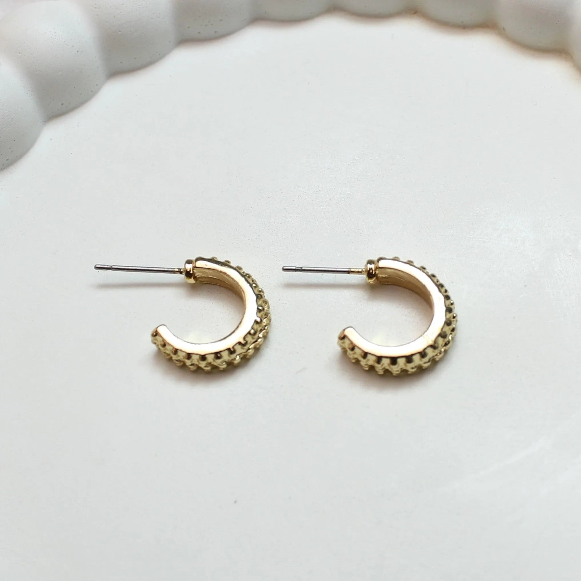 TFC Virl Gold Plated Hoop Earrings