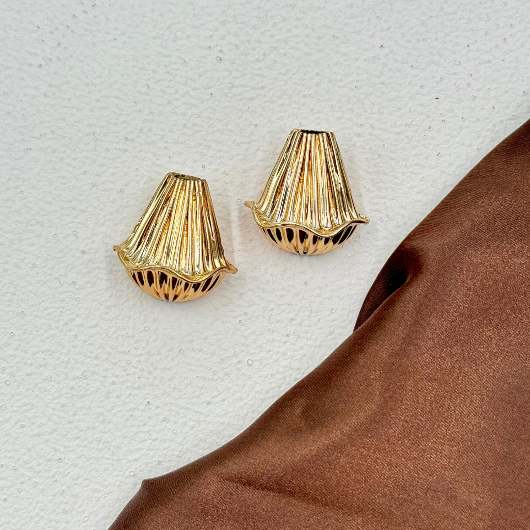 Bell Gold Plated Stud Earrings