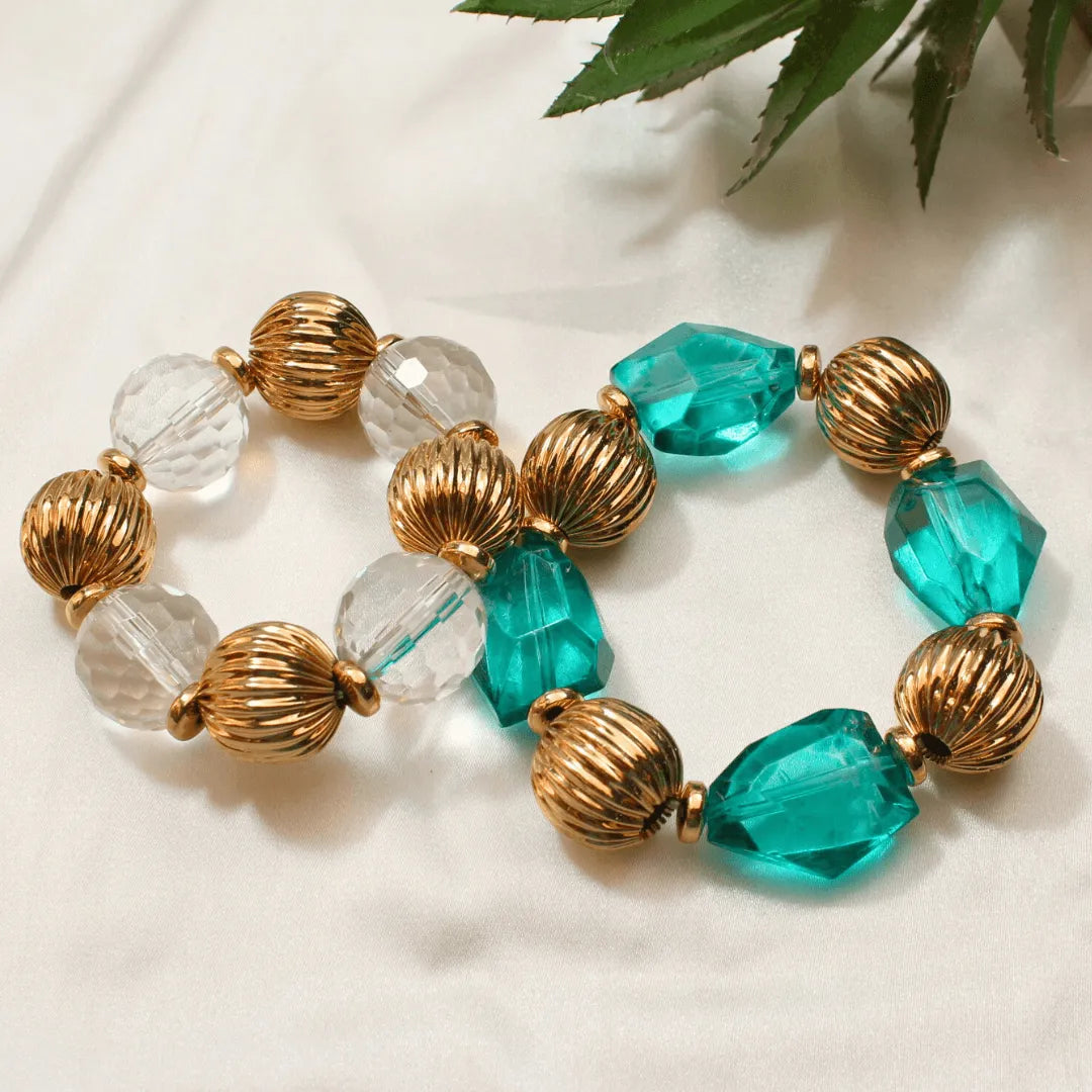 TFC Vortex Ocean Mist Stacked Bracelet (Set of 2)