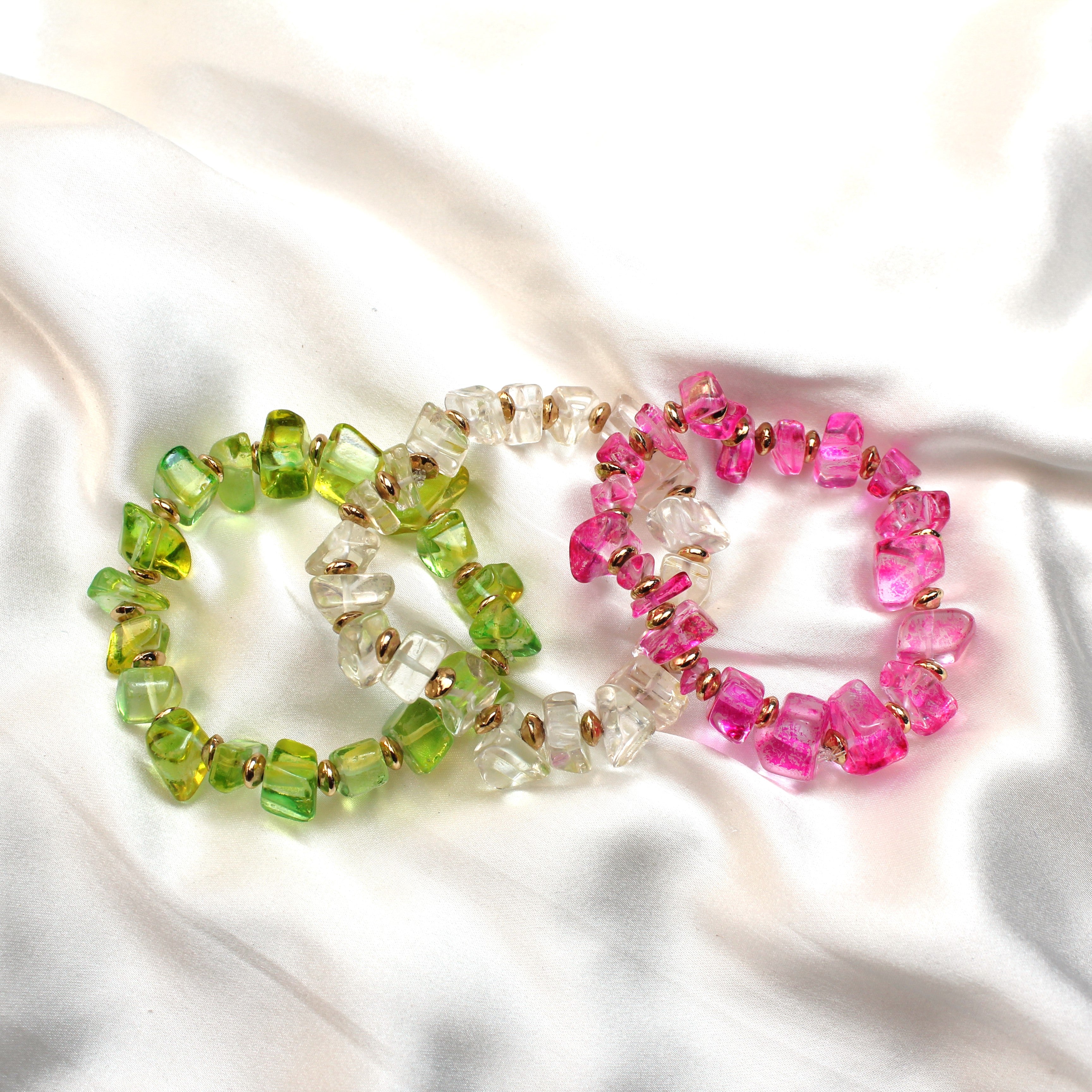 TFC Summer Neon Beads Bracelet Stack (Set of 3)