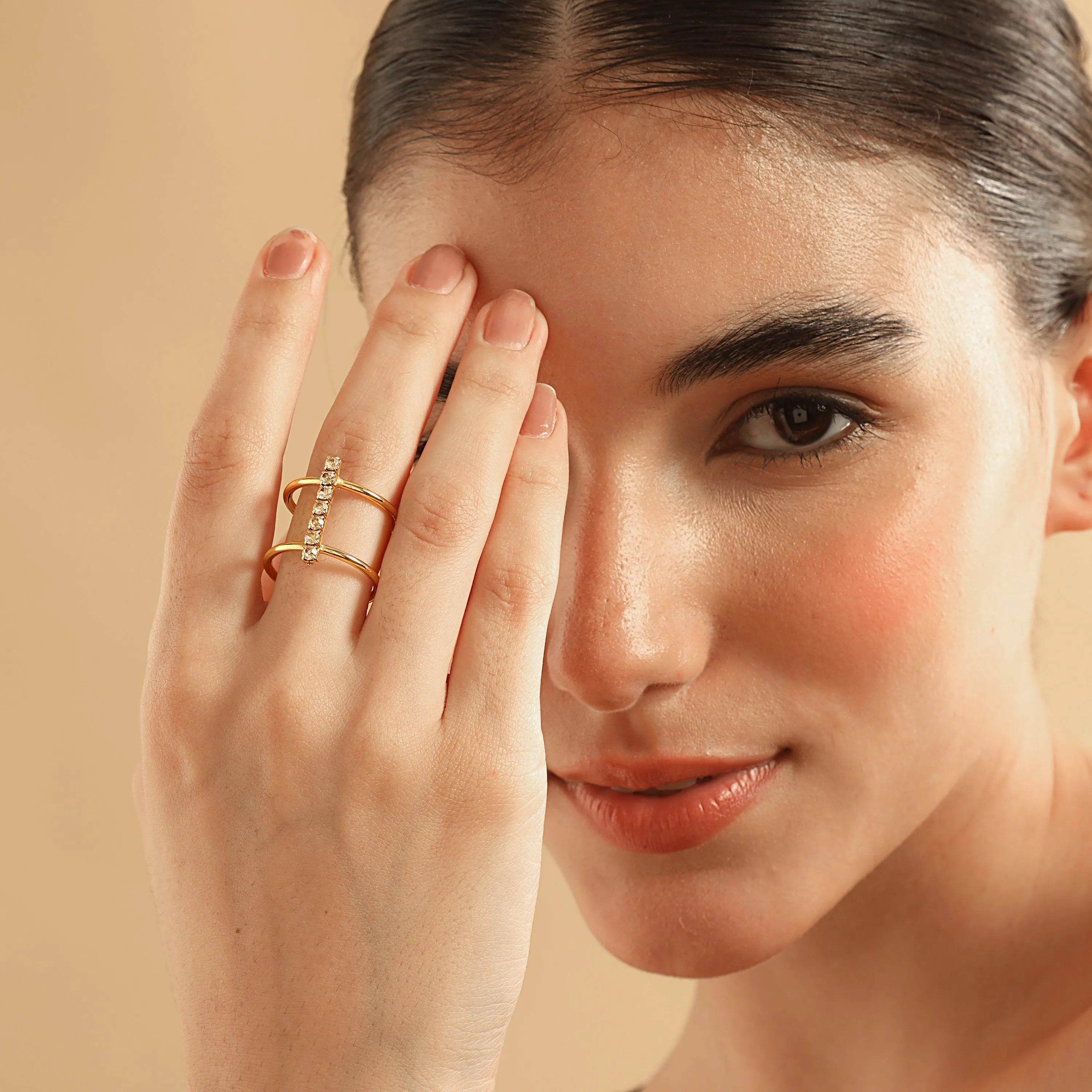 TFC Bloom Bridge Gold Plated Ring