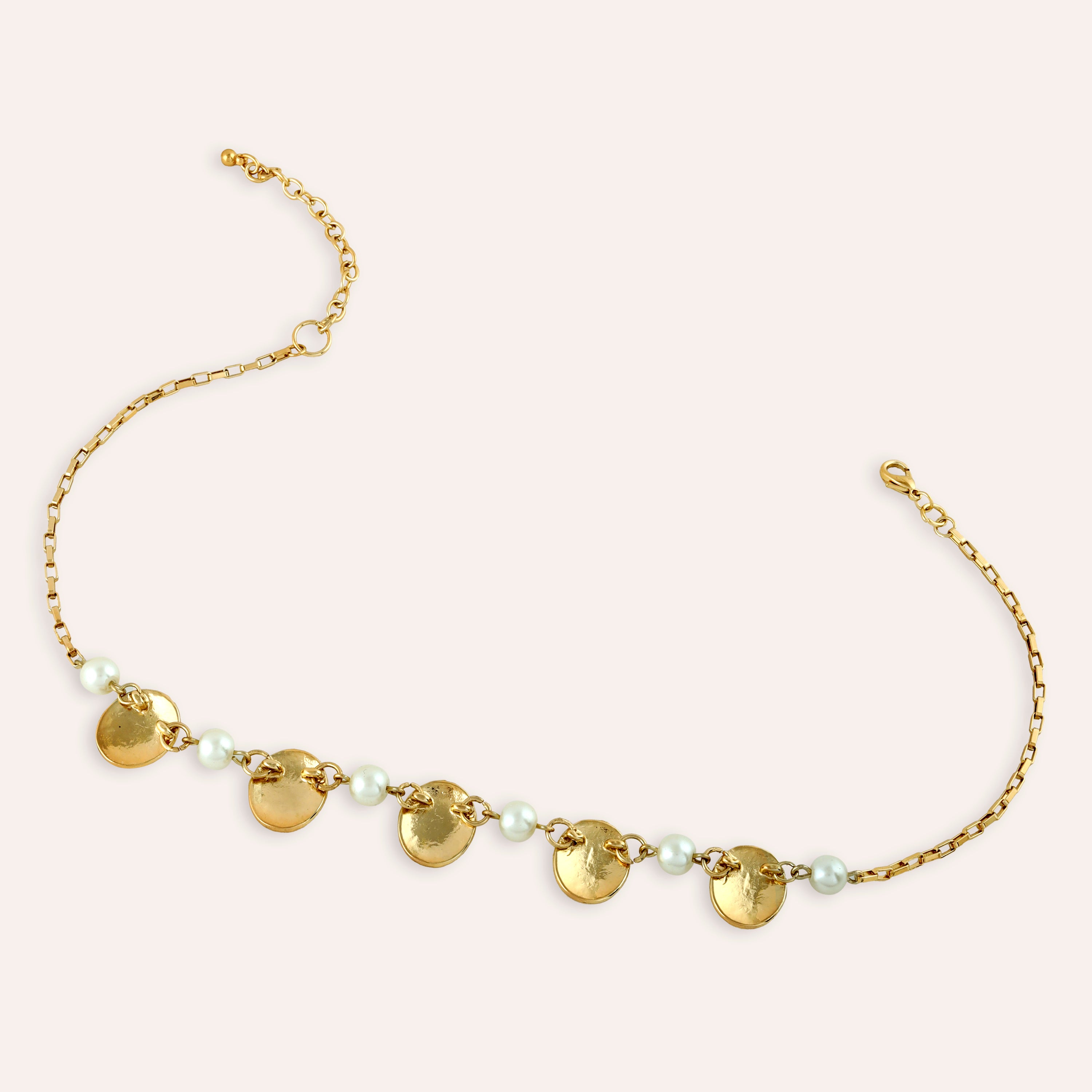 TFC Delightful Gold Plated Pearl Necklace-Enhance your elegance with our collection of gold-plated necklaces for women. Choose from stunning pendant necklaces, chic choker necklaces, and trendy layered necklaces. Our sleek and dainty designs are both affordable and anti-tarnish, ensuring lasting beauty. Enjoy the cheapest fashion jewellery, lightweight and stylish- only at The Fun Company