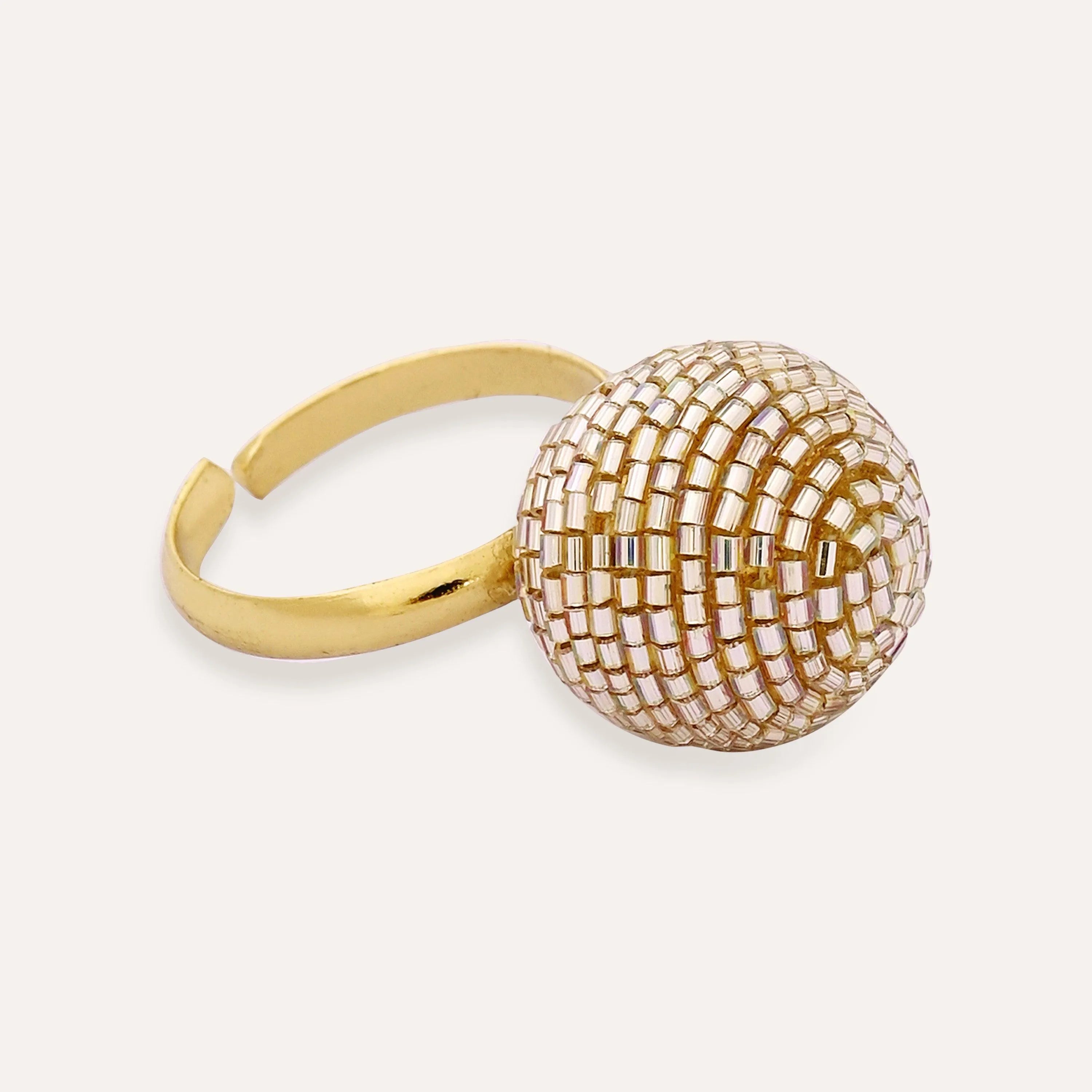 TFC Festive stunner gold statement ring- Elevate your style with our exquisite collection of gold-plated adjustable rings for women, including timeless signet rings. Explore cheapest fashion jewellery designs with anti-tarnish properties, all at The Fun Company with a touch of elegance