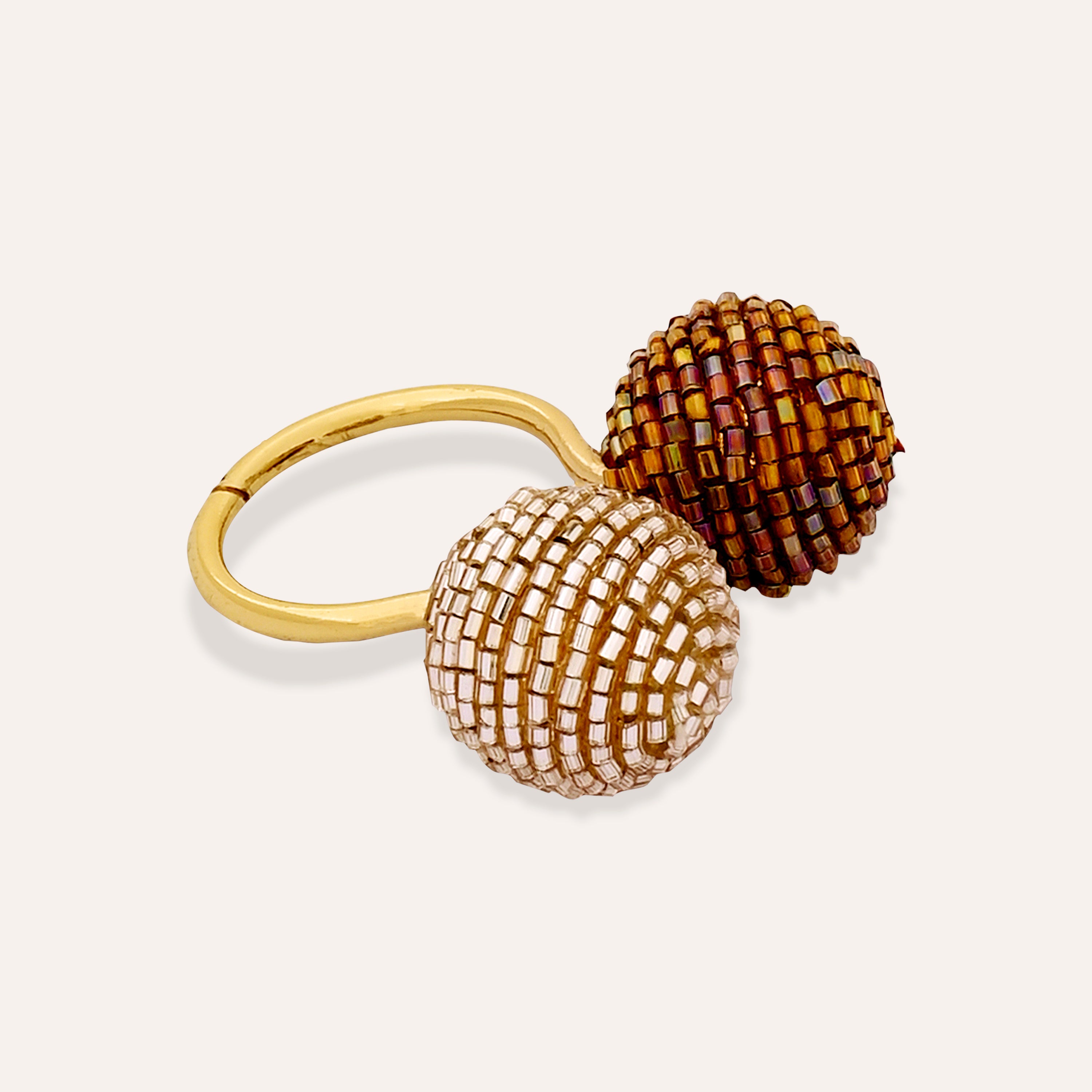 TFC Gold Festive stunner statement ring-Elevate your style with our exquisite collection of gold-plated adjustable rings for women, including timeless signet rings. Explore cheapest fashion jewellery designs with anti-tarnish properties, all at The Fun Company with a touch of elegance